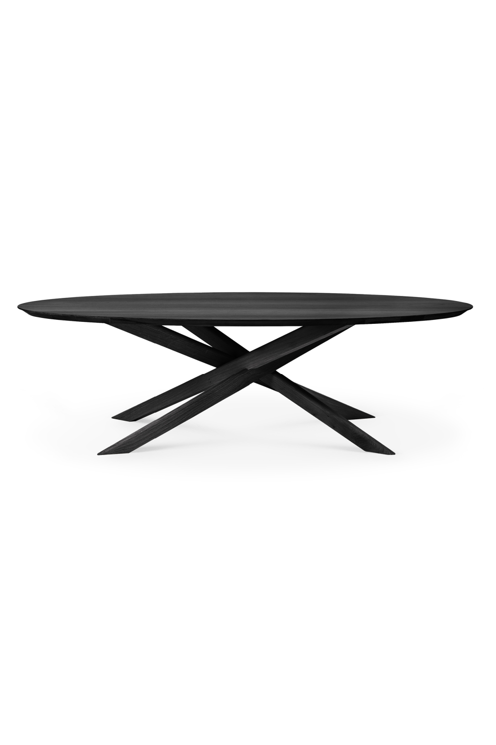 Oval Black Oak Dining Table | Ethnicraft Mikado、mySite、neckold