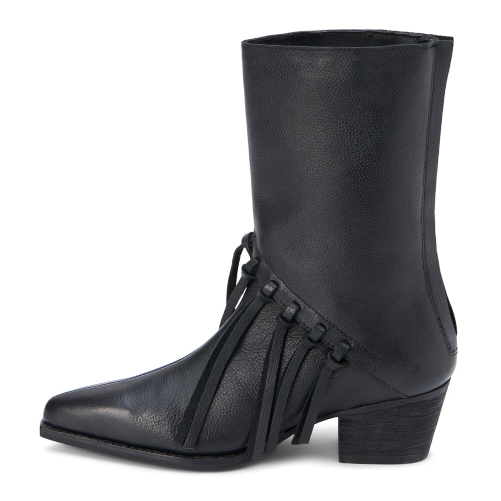 Buck Fringe Pointed Toe Pull On Boots、mySite、gtrtttuynbv