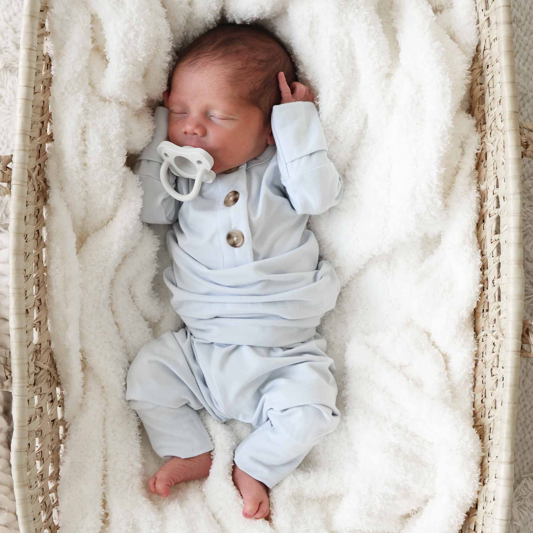  2pc Bamboo Button Top & Bottom | Ice Blue、mySite、layawaytickets