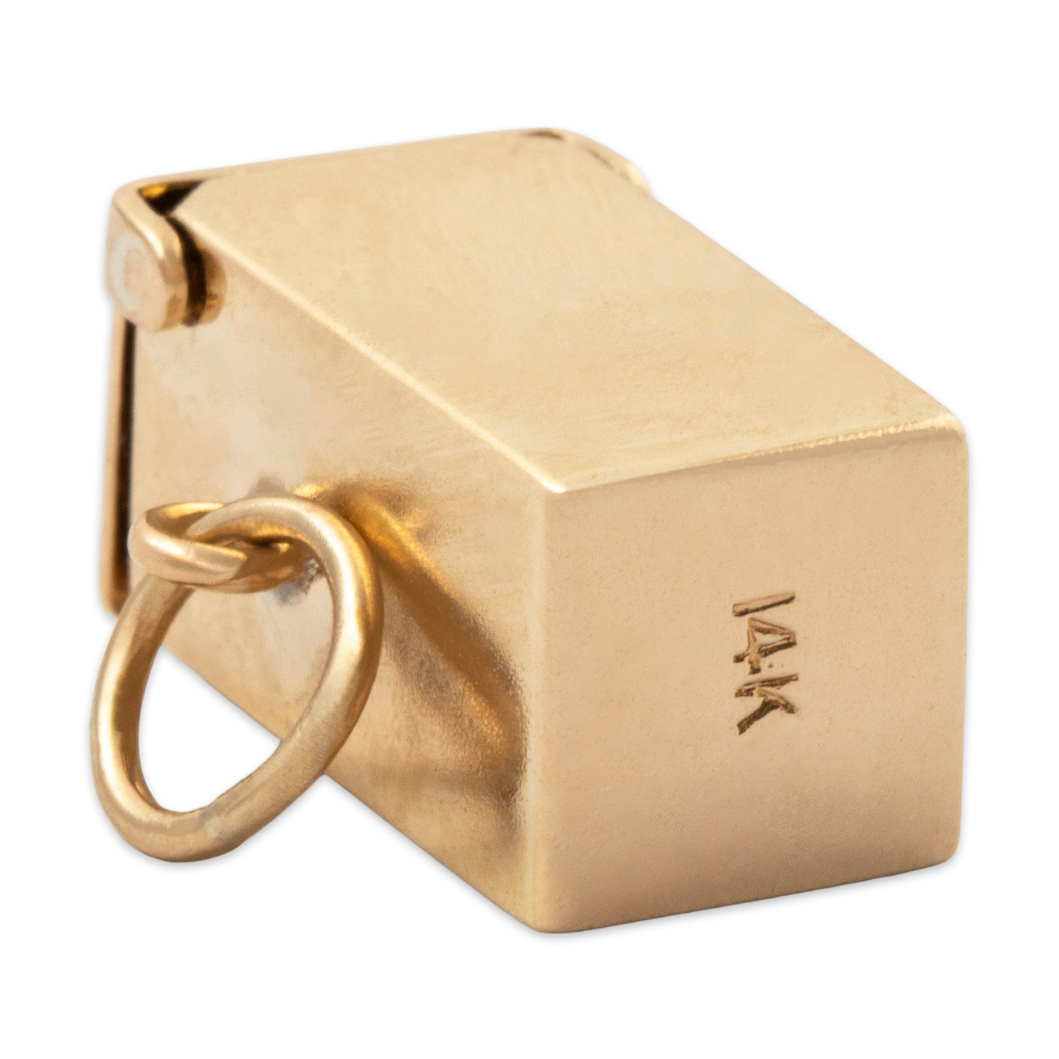 Vintage Unusual 14k Yellow Gold 3D Galloping Dominoes Box w/ Bakelite Dice Charm、mySite、hinf8tx79