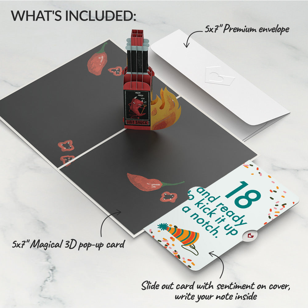 Happy Birthday Hot Stuff Pop-Up Card and 18th Kick It Up Sentiment Set、mySite、solidvoid