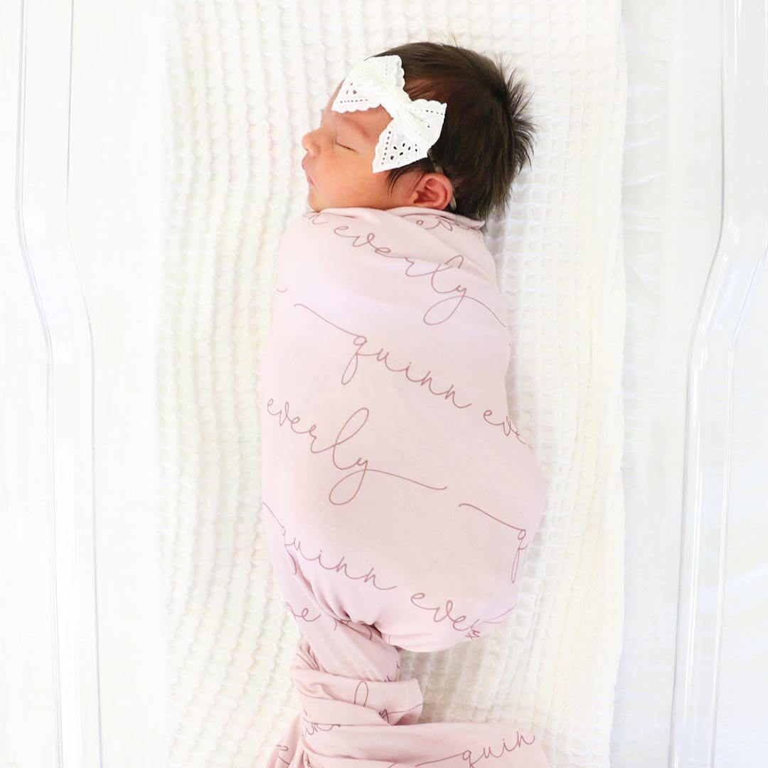  Personalized Blush Baby Name Swaddle Blanket、mySite、layawaytickets
