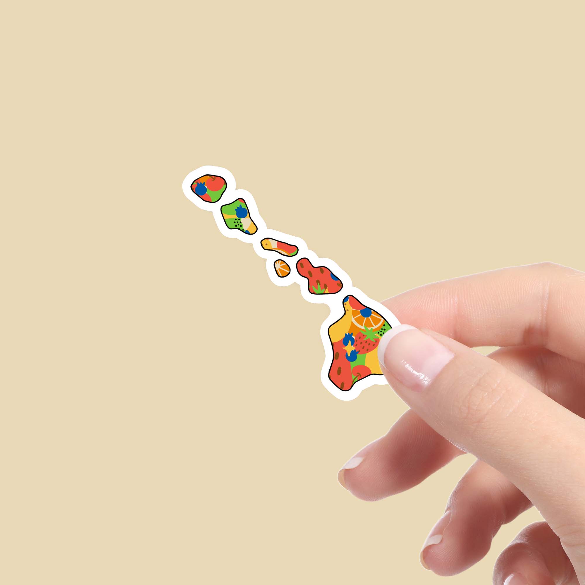  Hawaii Fruit Pattern Sticker、mySite、ghnorth