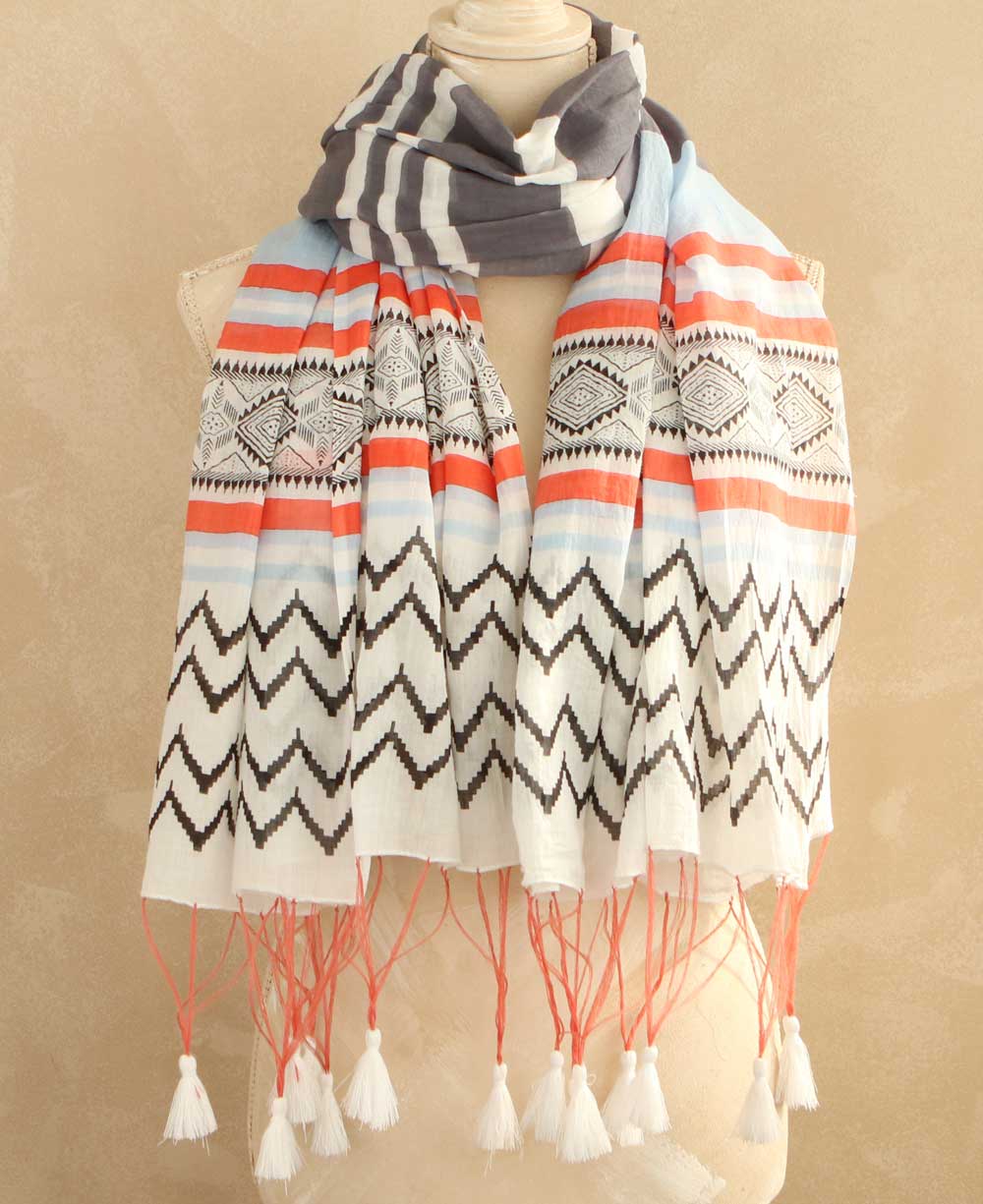 Modern Striped Tribal Scarf、mySite、topwebapps