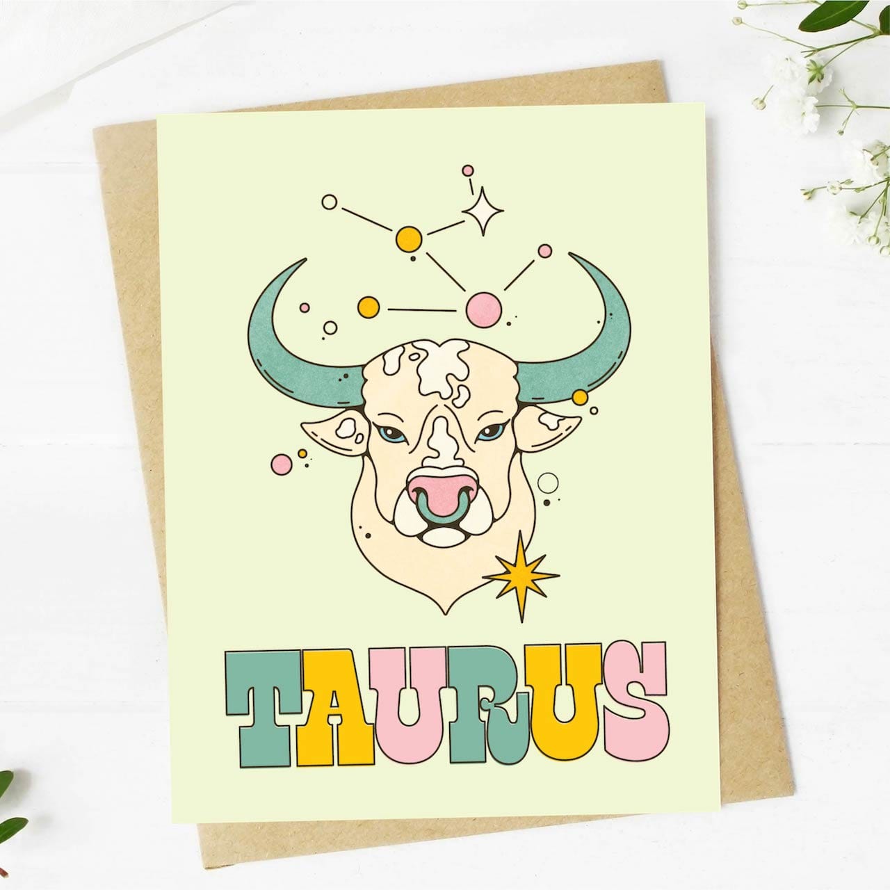  Taurus Zodiac Greeting Card、mySite、ghnorth