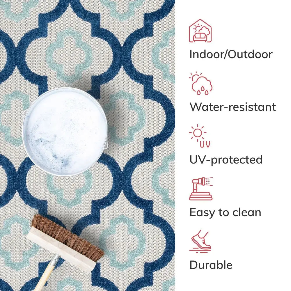 Illuminate Blue Modern Indoor Outdoor Rug、mySite、gigharbornorthrealestate