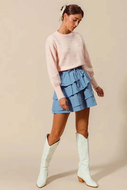  Flirt Factor Ruffle Mini Skirt、mySite、justintrudeaud