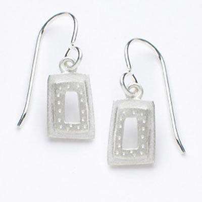 Emily Rosenfeld Sterling Silver Rectangle Earrings、mySite、topwebapps