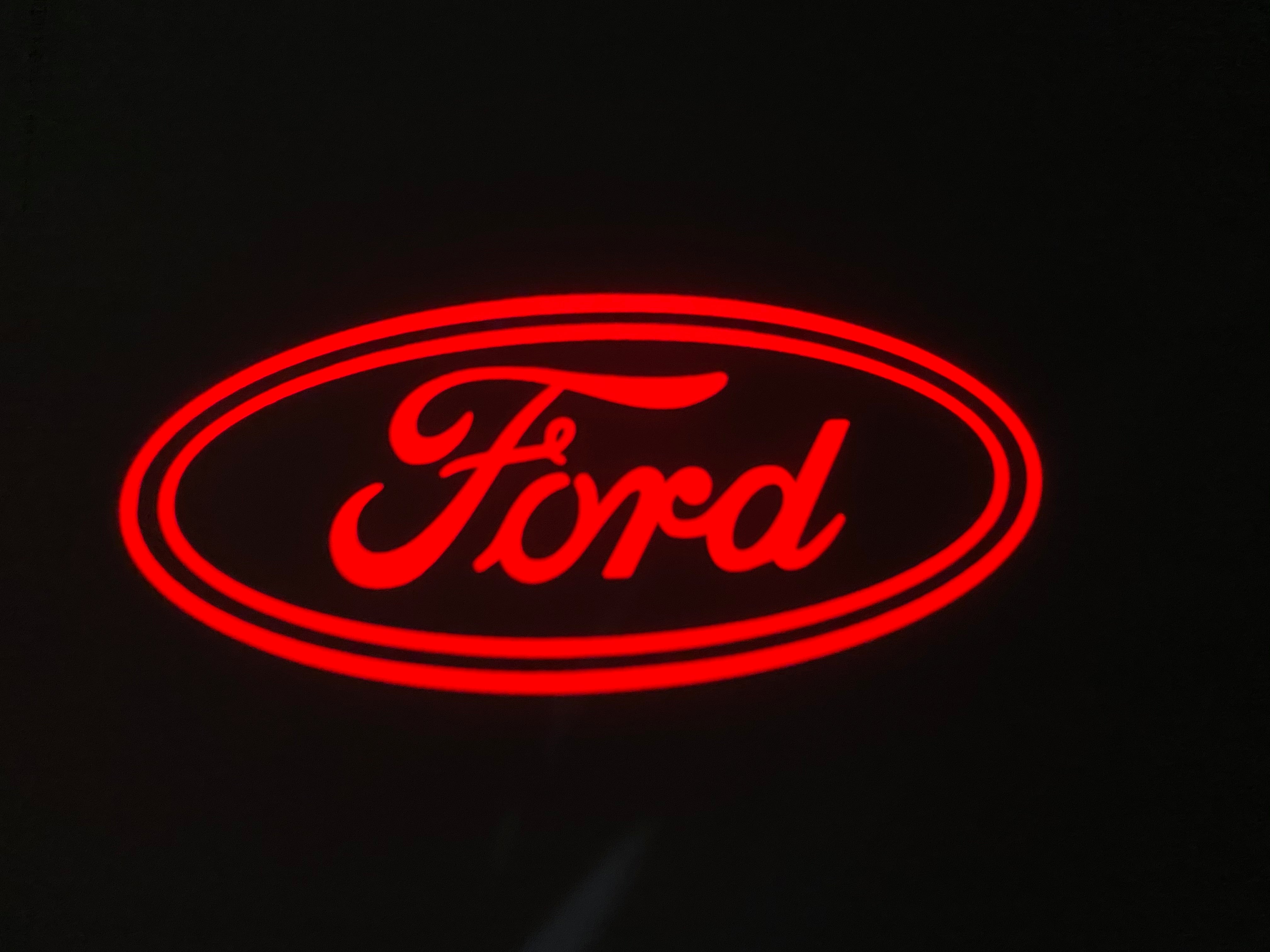 2x Ford Round Mirror light (plug&play) - 24 Logos、mySite、nflplayoffbracketp