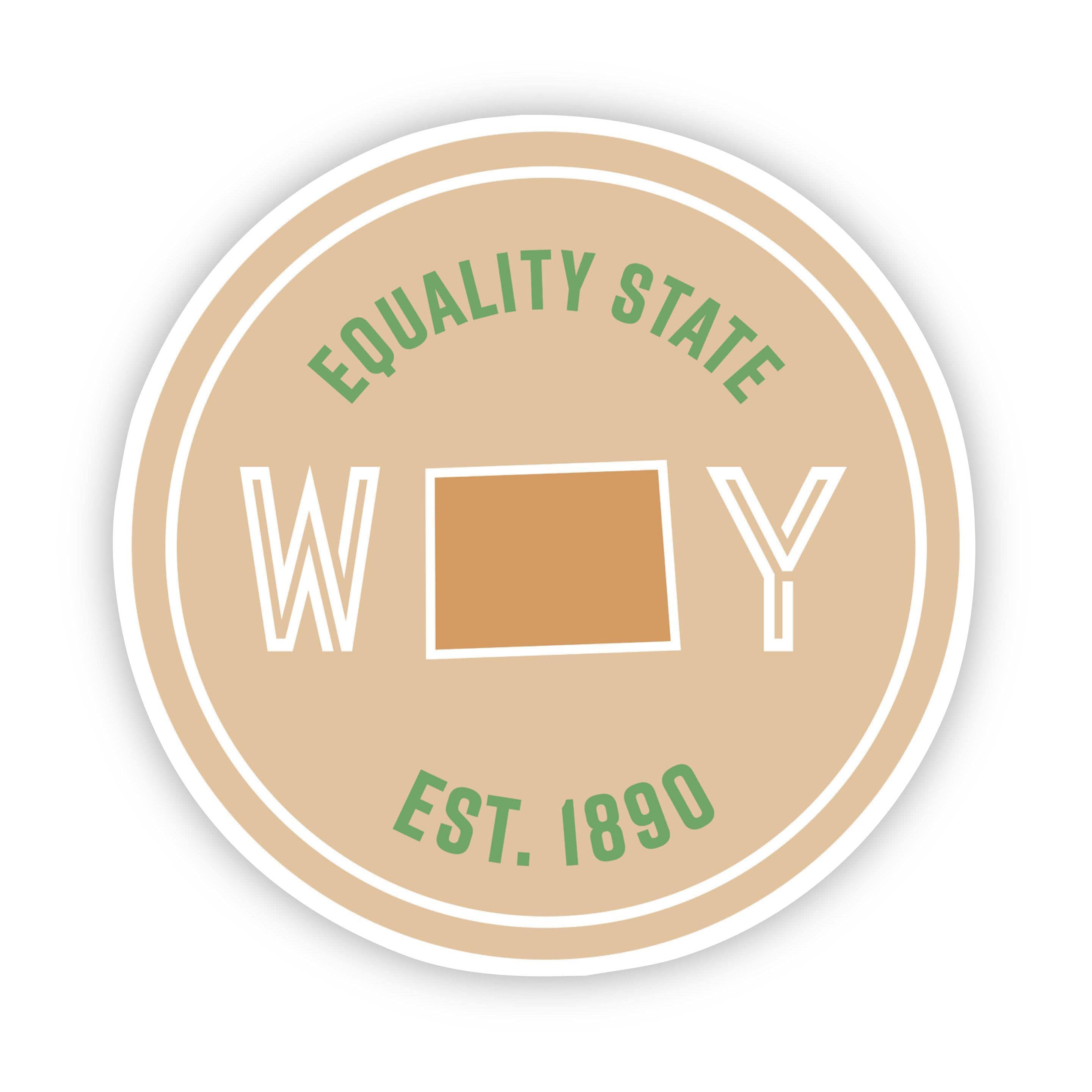  Equality State Wyoming Sticker、mySite、elrpsem3k