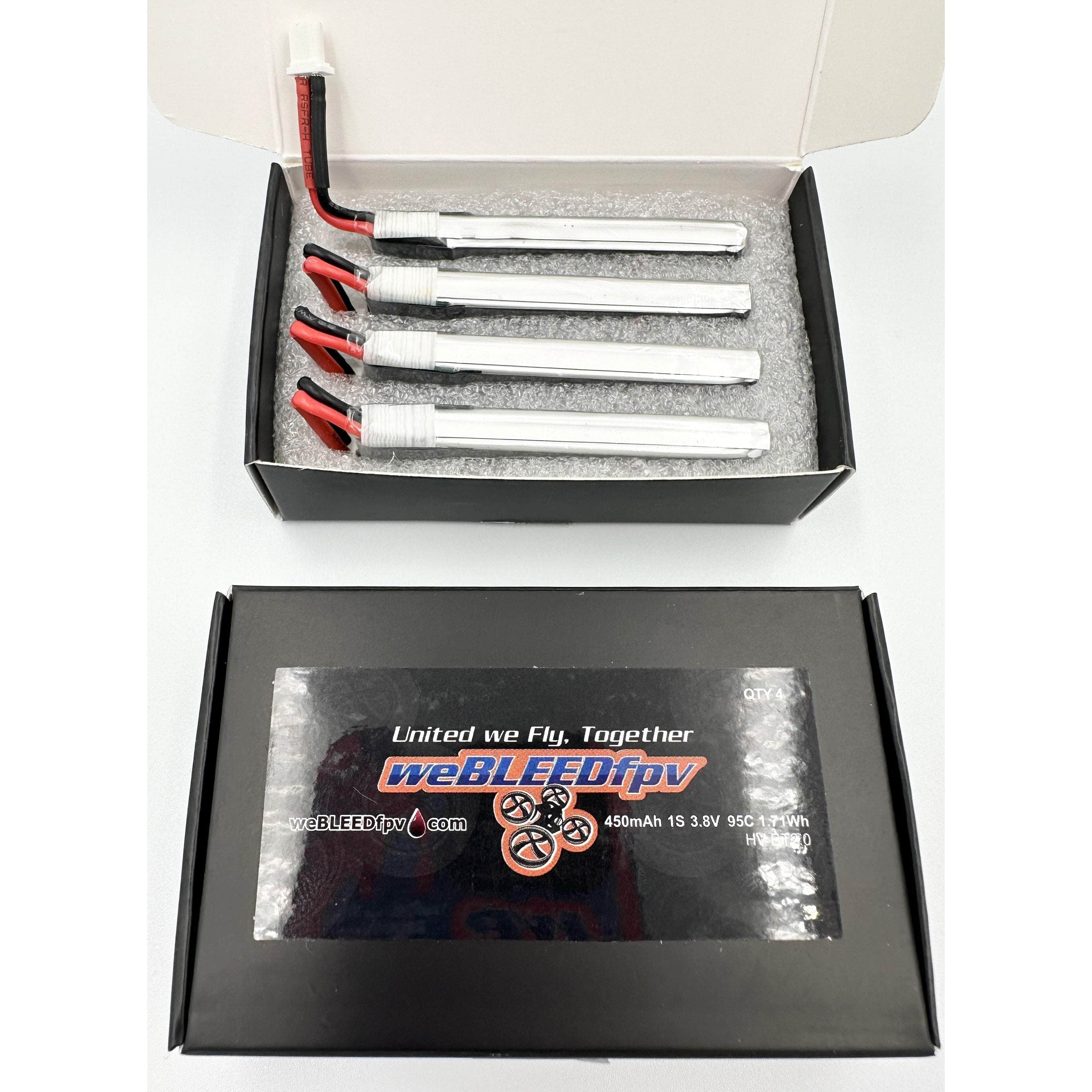  weBLEEDfpv 450mAh 1S BT2.0 LiPo Batteries、mySite、merchandisen