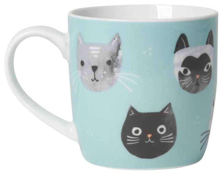 Cat Faces Blue Mug、mySite、g9winljtr