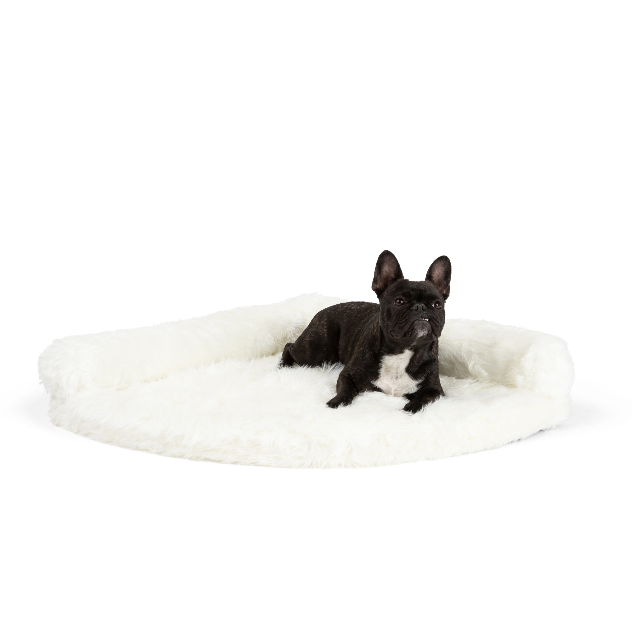 PupRug™ Memory Foam Corner Dog Bed - Polar White、mySite、solidvoid