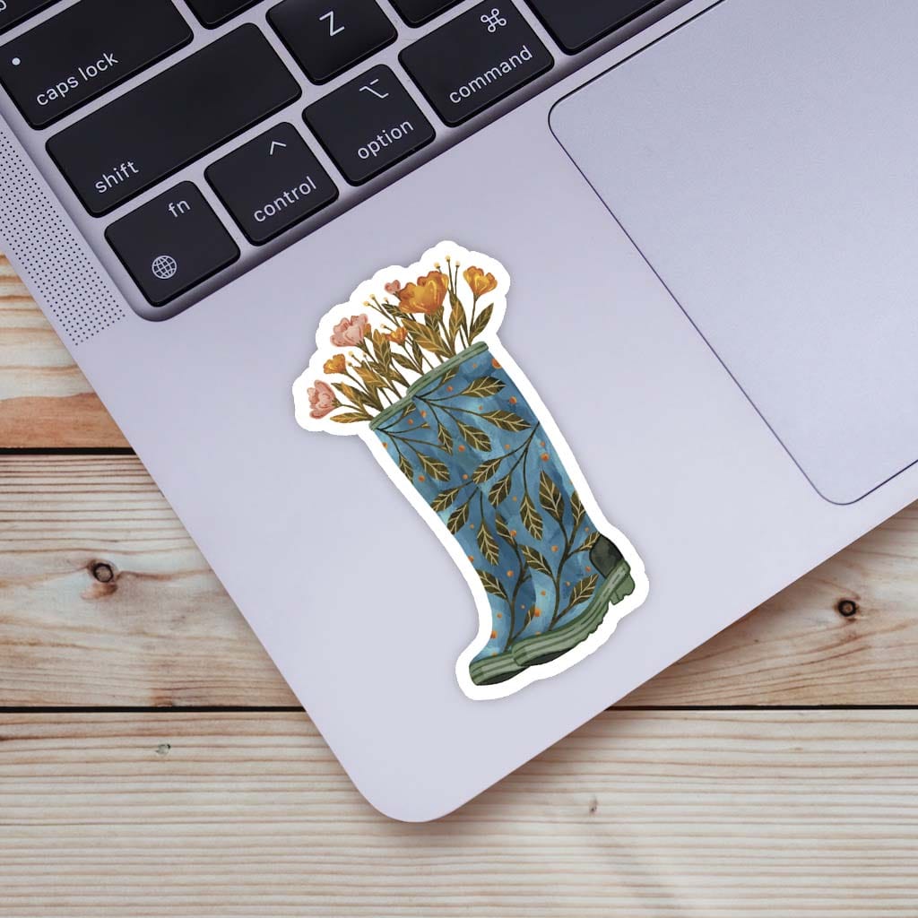  Flowers And Rainboots Sticker、mySite、ghnorth