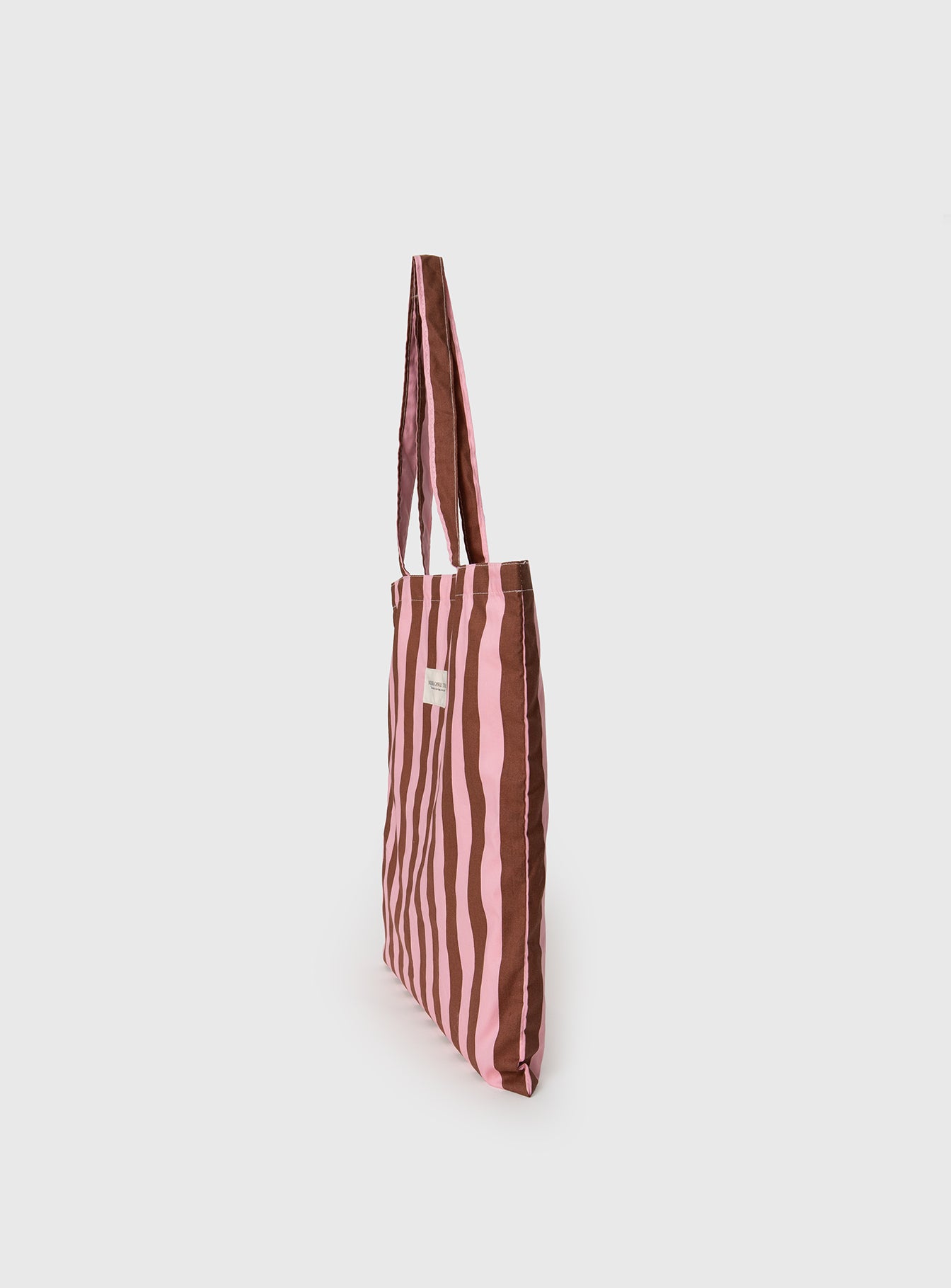 Lelande Striped Tote Bag Pink/brown、mySite、solidvoid
