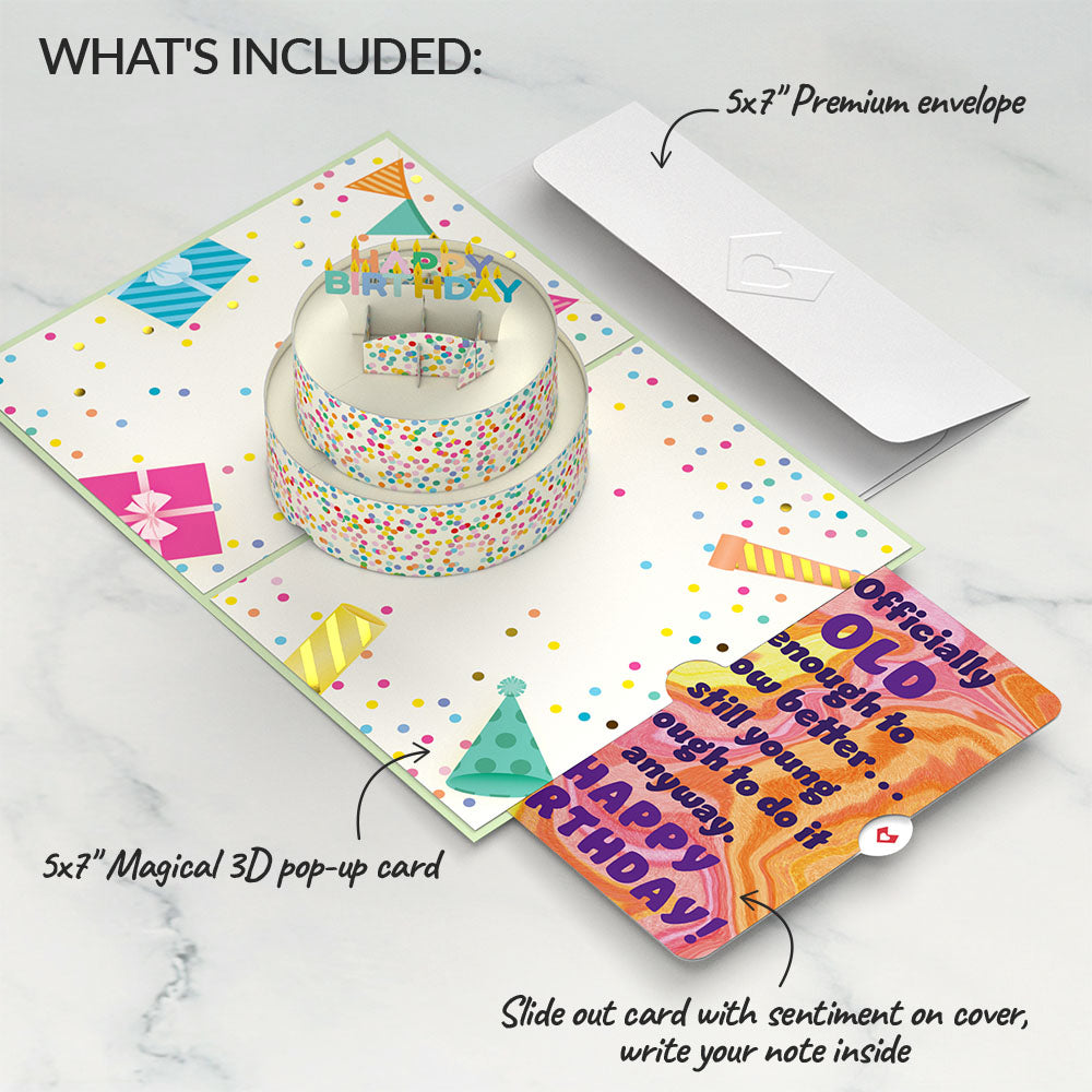 Sprinkles Birthday Cake Pop-Up Card and Sentiment Set、mySite、solidvoid