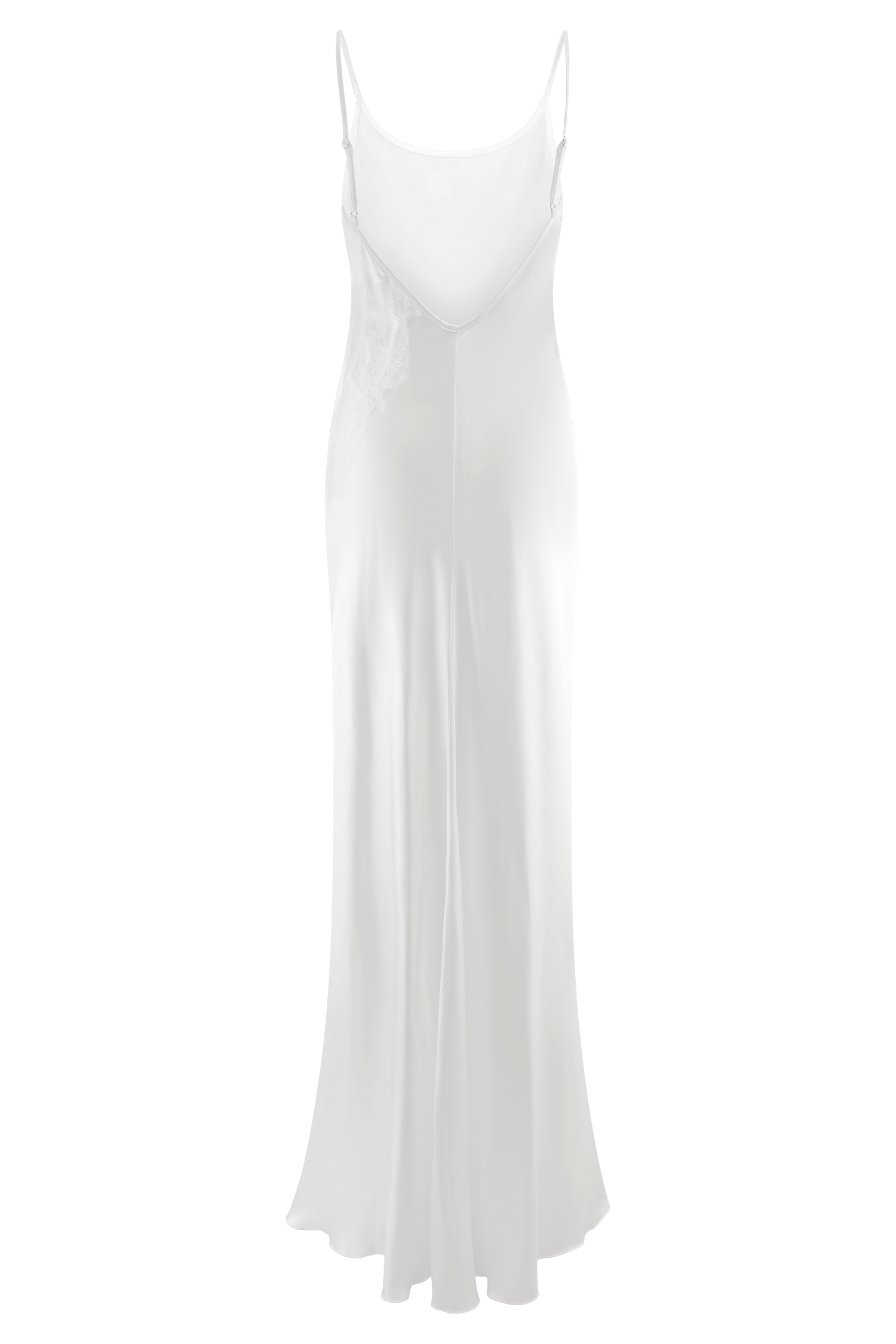 Saylor Satin Slip Maxi Dress - Ivory、mySite、solidvoid