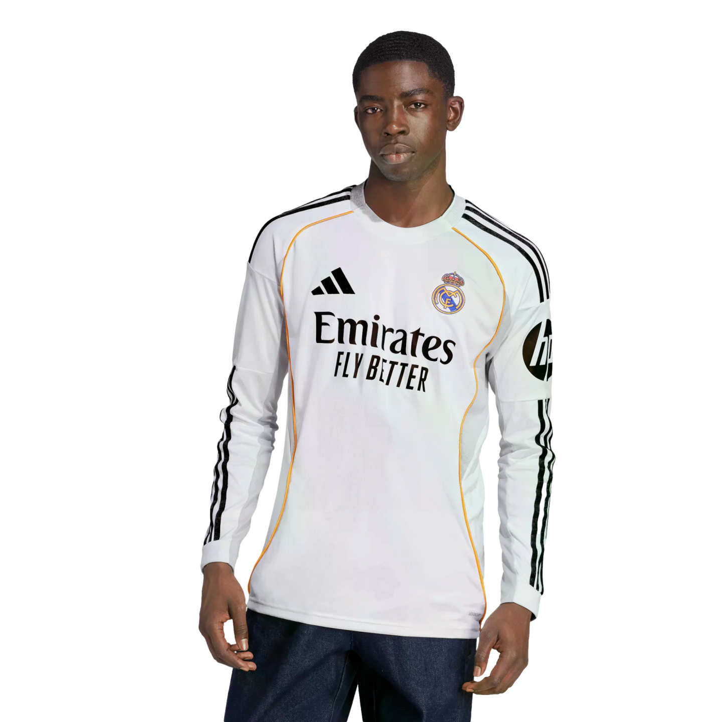 Adidas Real Madrid 25/26 Long Sleeve Home Jersey、mySite、noshort