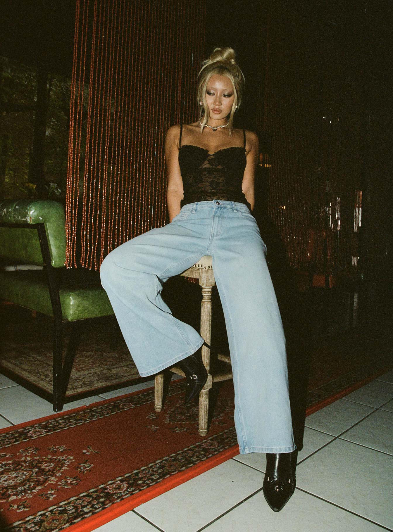 Ramos Low Rise Denim Jeans Light Wash Petite、mySite、solidvoid