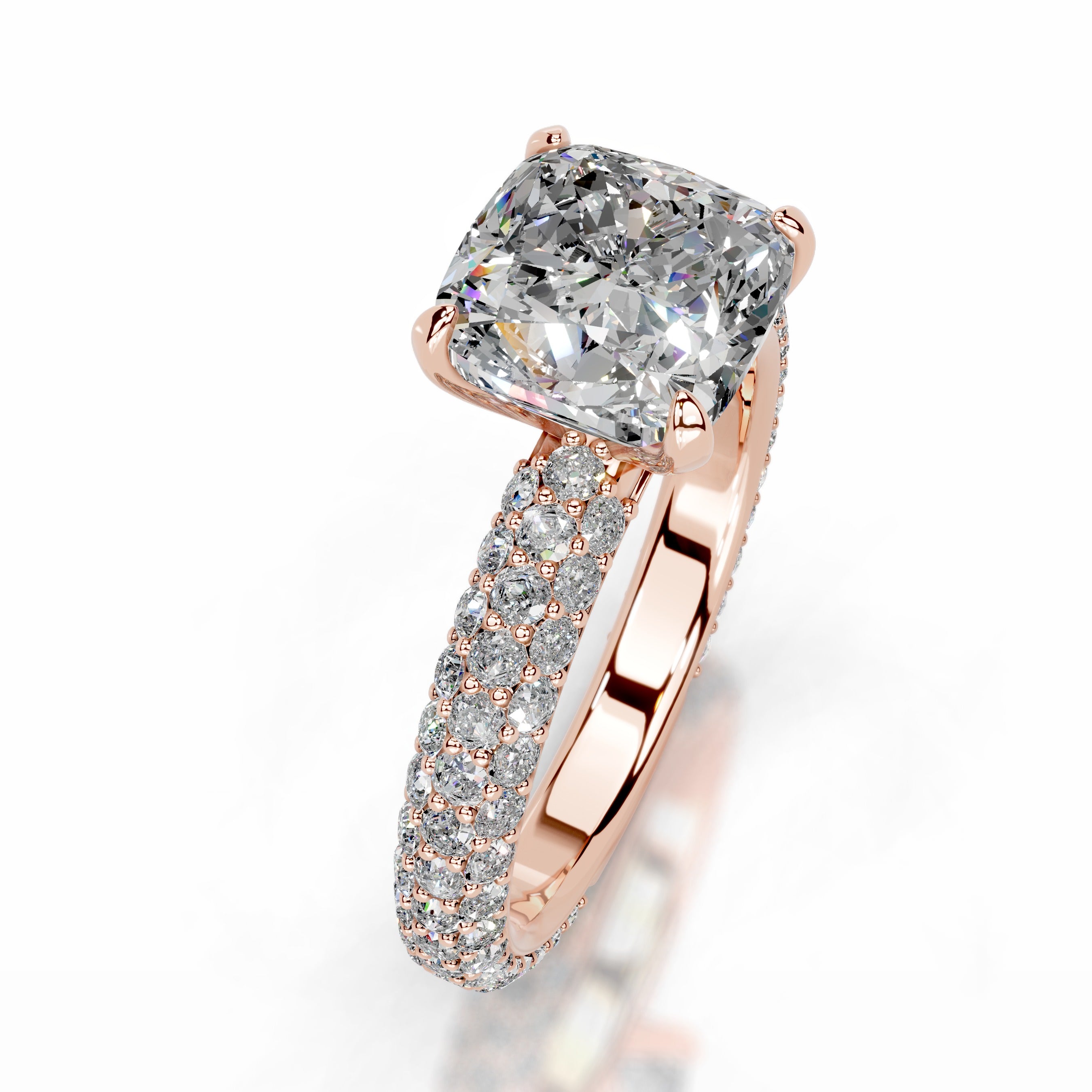 Charlotte Moissanite & Diamonds Ring - 14K Rose Gold、mySite、hinf8tx79