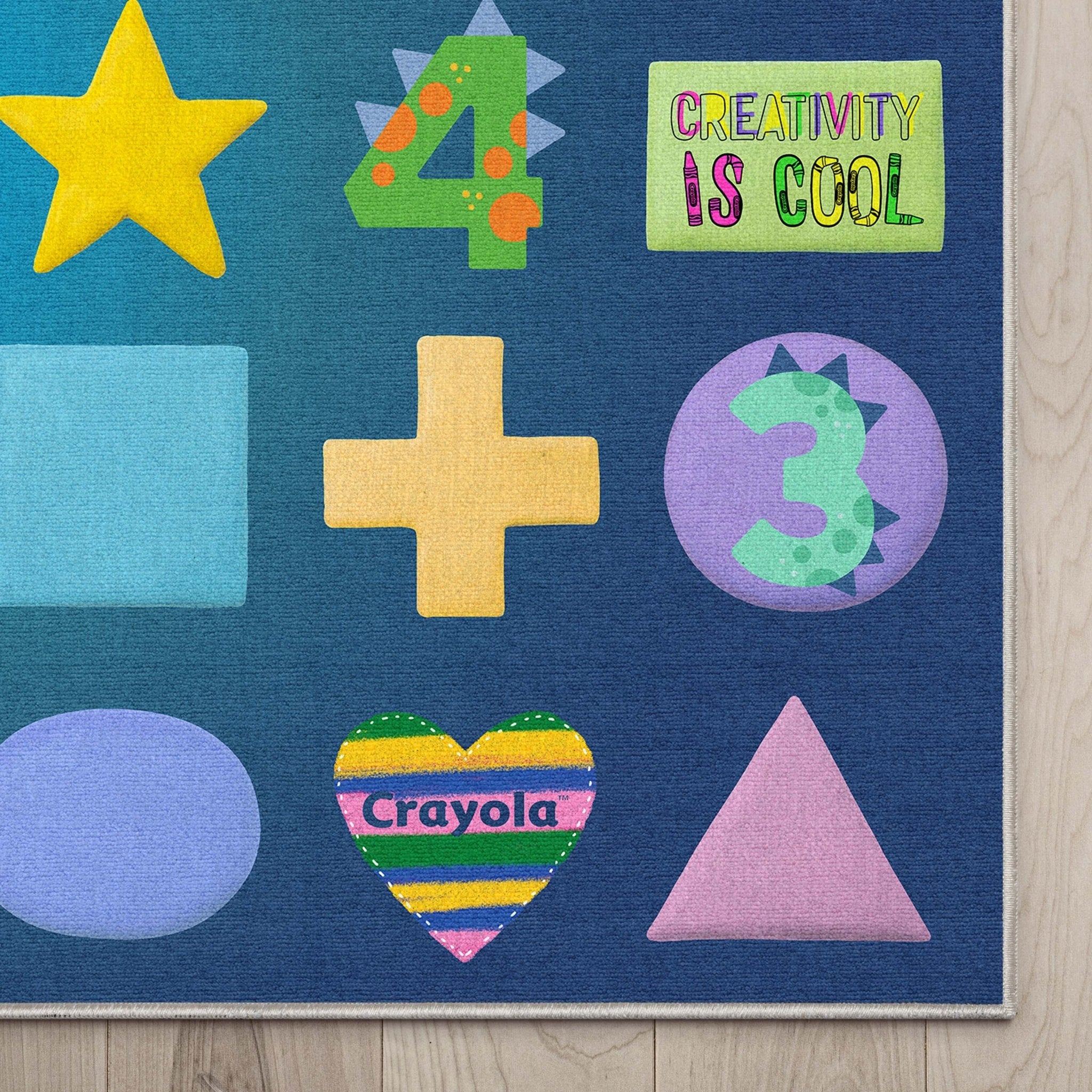 Crayola Modern Educational Numbers & Shapes Area Rug By Well Woven、mySite、gigharbornorthrealestate