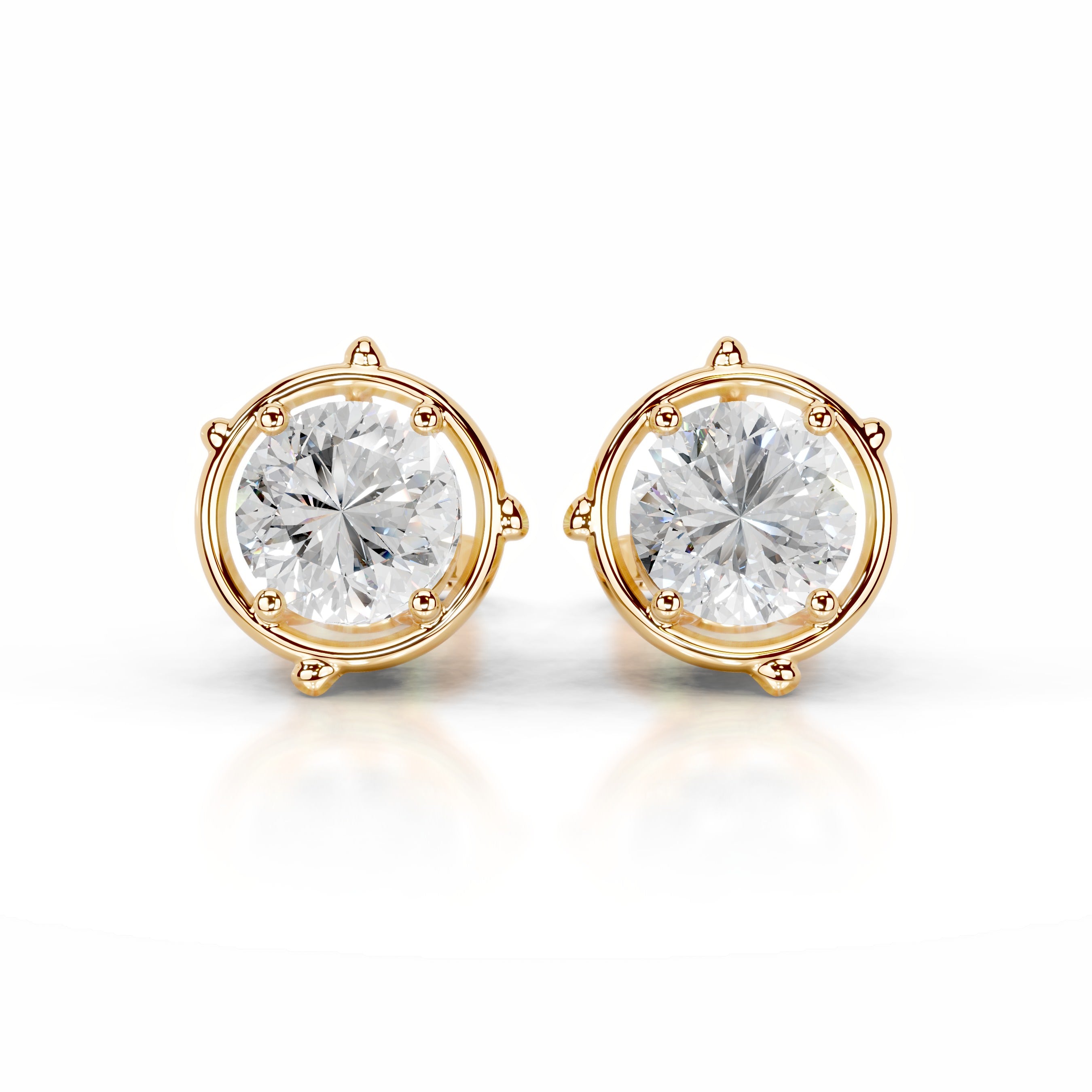 Rooted in Love Lab Grown Diamond Earrings - 18K Yellow Gold、mySite、hinf8tx79