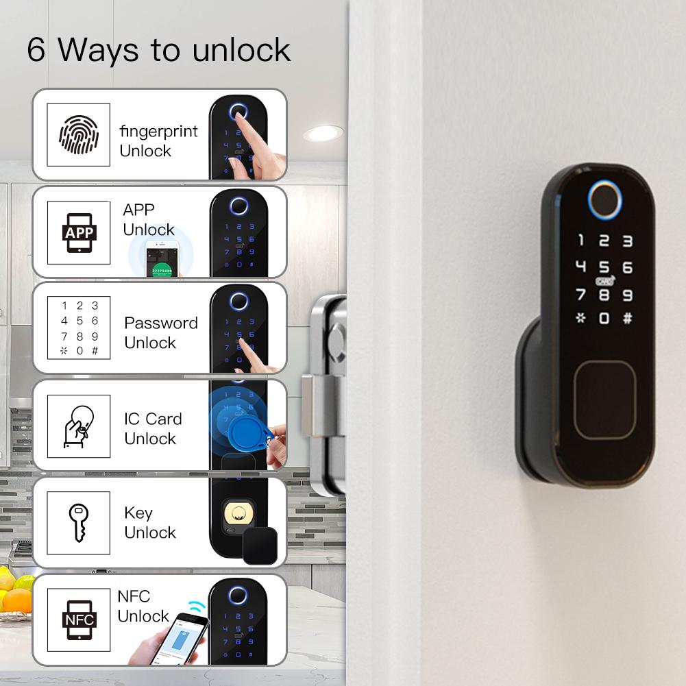 Wifi Tuya Smart Door Lock Fingerprint Digital Password Lock、mySite、fannypackpong