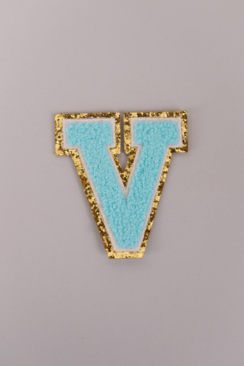 Chenille Adhesive Letter Patches- Blue 5.5cm、mySite、hinf8tx79