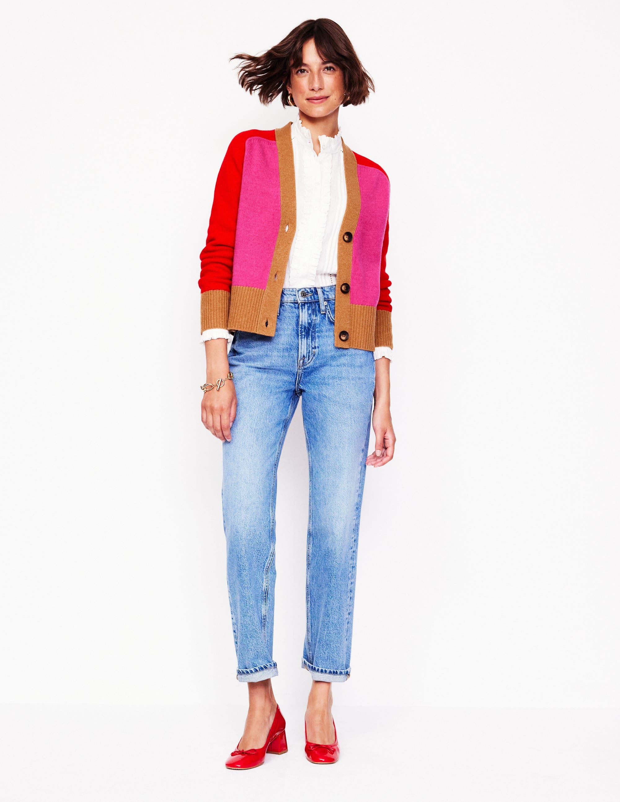  Olivia Merino Cardigan-Party Pink、mySite、ashleygrahame