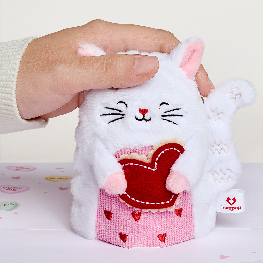 'Happy Valentine's Day' Love Cat Plushpop Card、mySite、solidvoid