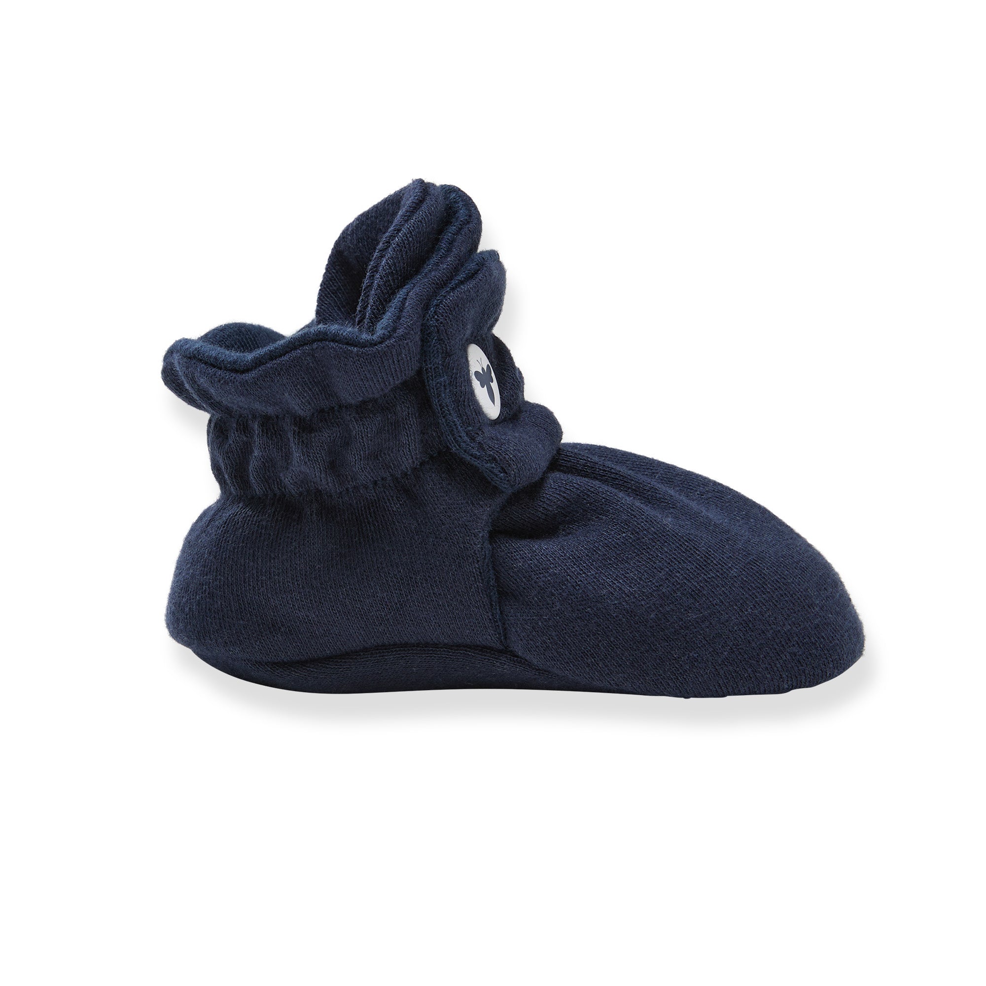Solid Organic Cotton Baby Booties - Midnight、mySite、g9winljtr