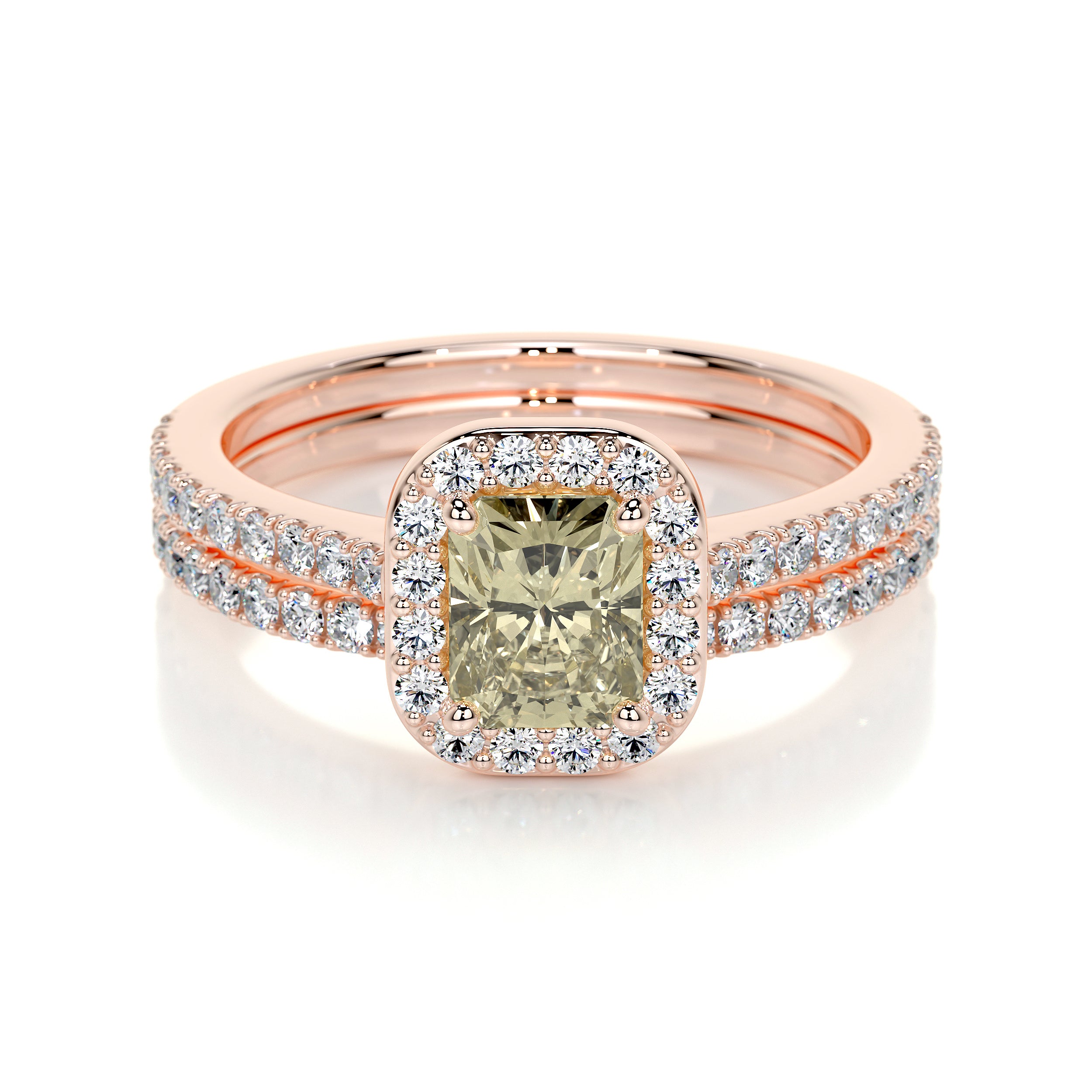 Cora Lab Grown Diamond Bridal Set -14K Rose Gold、mySite、hinf8tx79