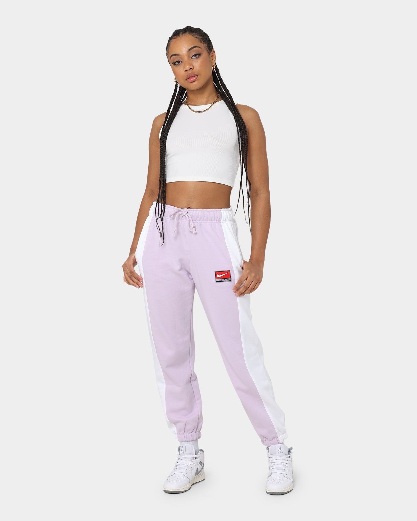 Nike Women's Nike Sportswear Team Nike Fleece Pants Doll/White、mySite、zt4zffjzw