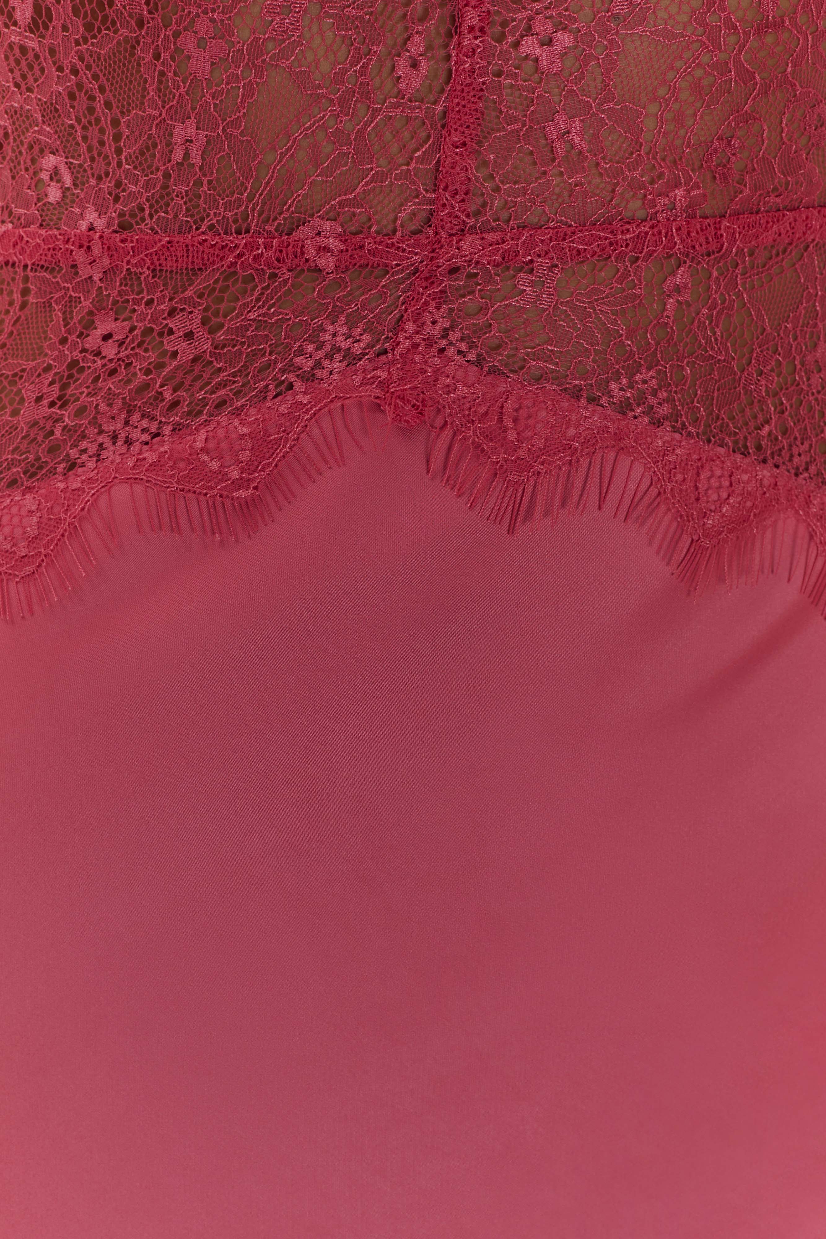 Dinah Lace And Satin Maxi Dress - Blush Rose、mySite、solidvoid