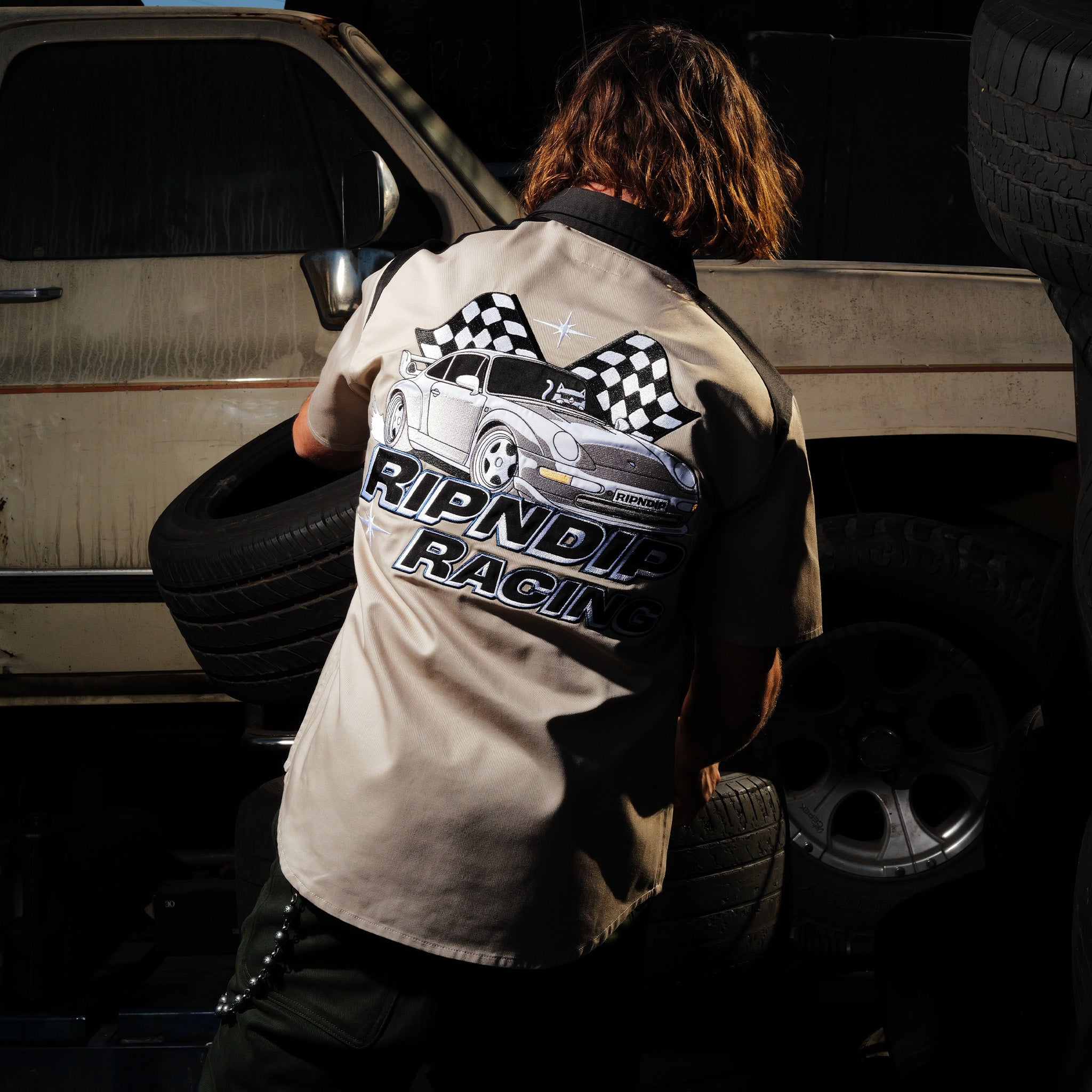  Ripnrace Button Up Shirt (Off White)、mySite、merchandisen