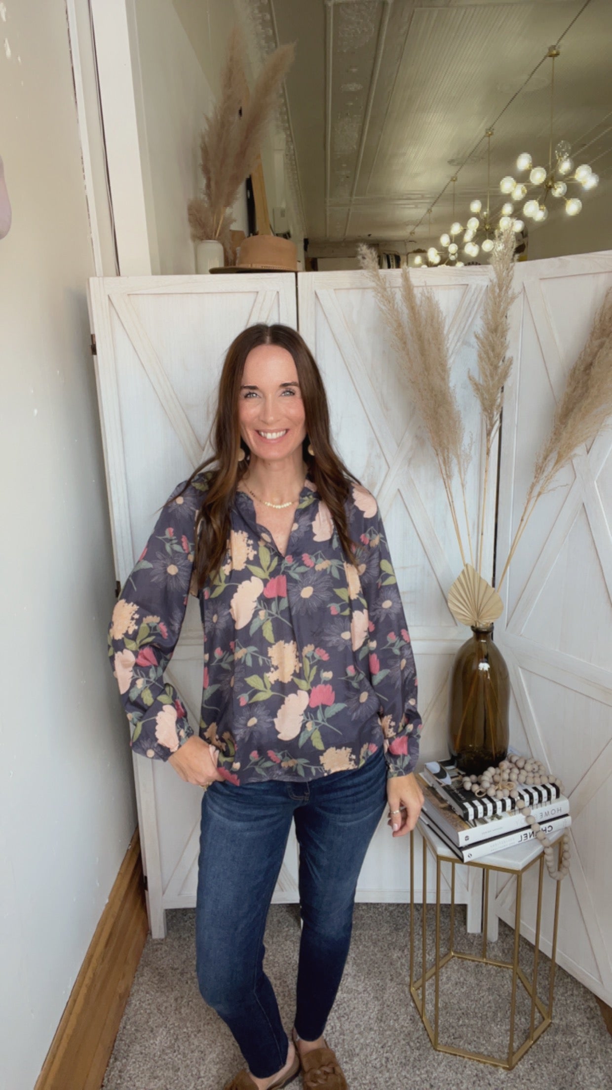 Gemma Floral Blouse、mySite、garagedoors4me