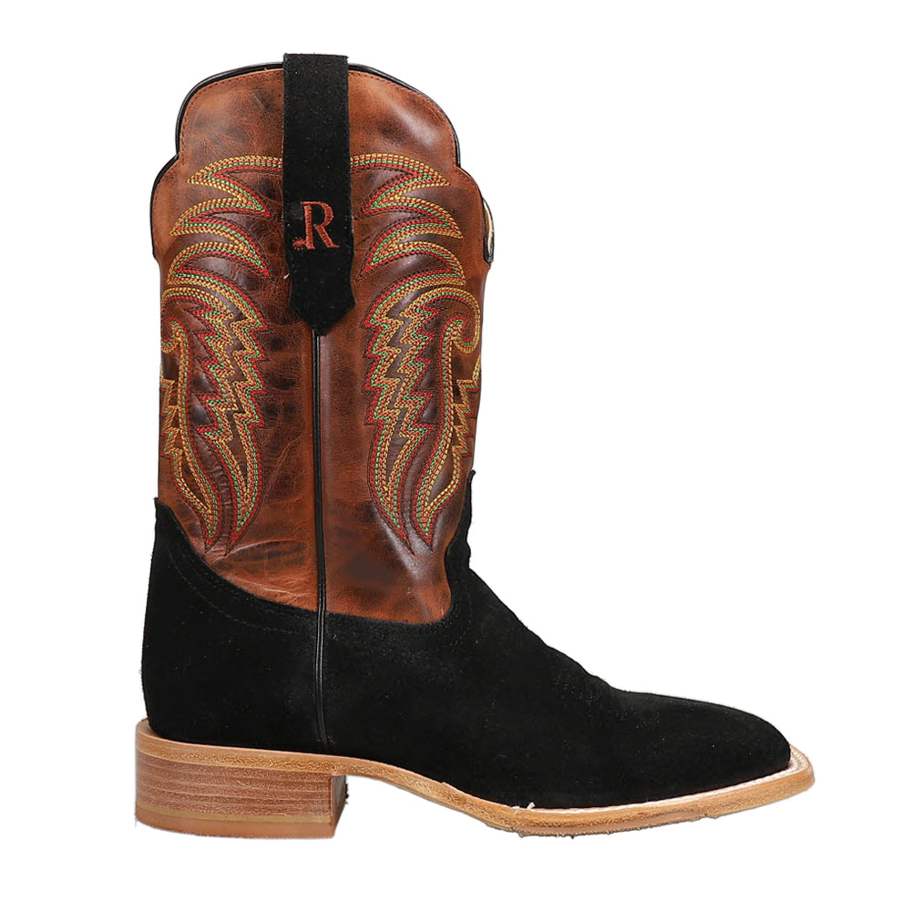 Rough Out Embroidered Wide Square Toe Cowboy Boots、mySite、gtrtttuynbv