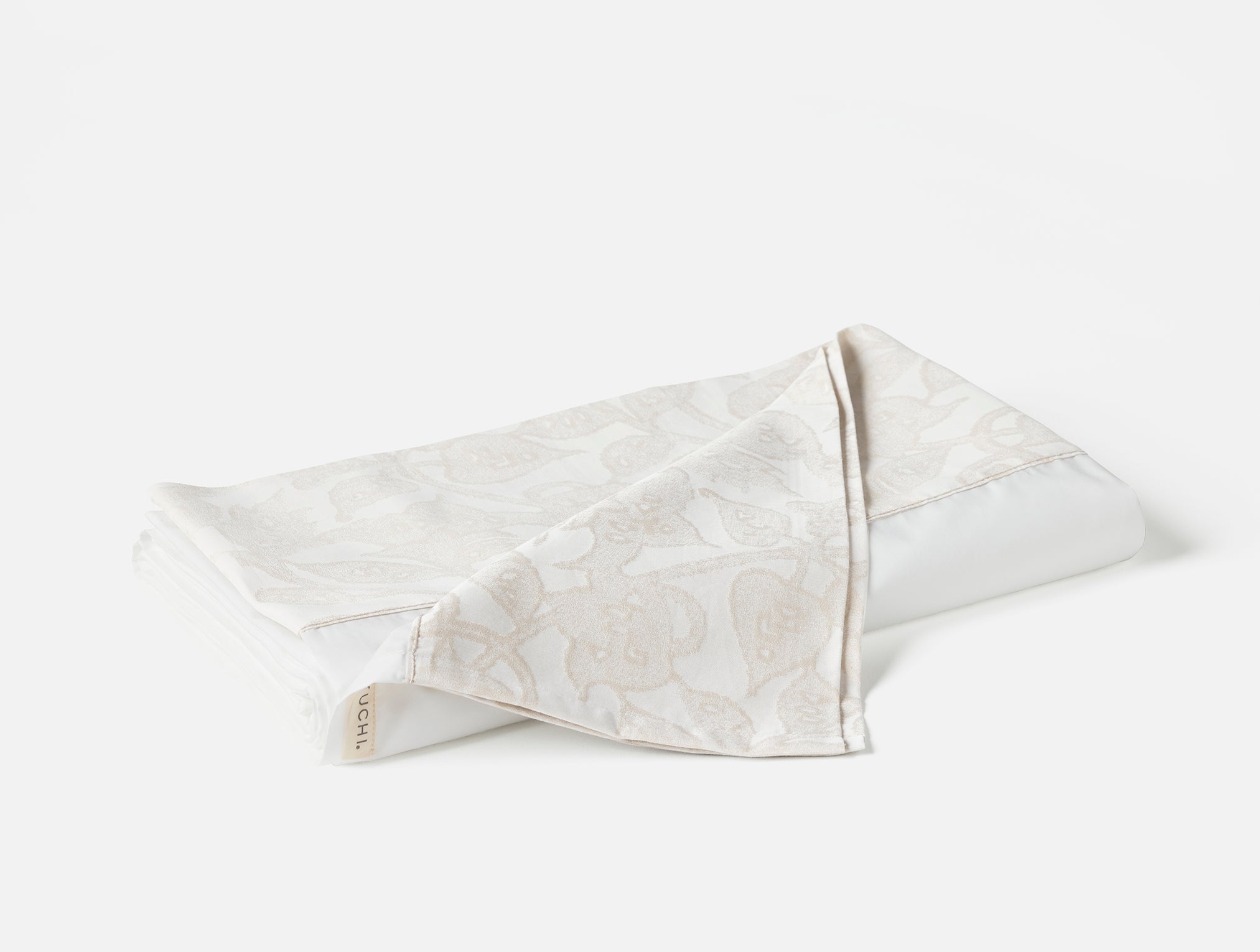  Heritage Organic Percale Jacquard Border Flat Sheet、mySite、sugarbowlscore