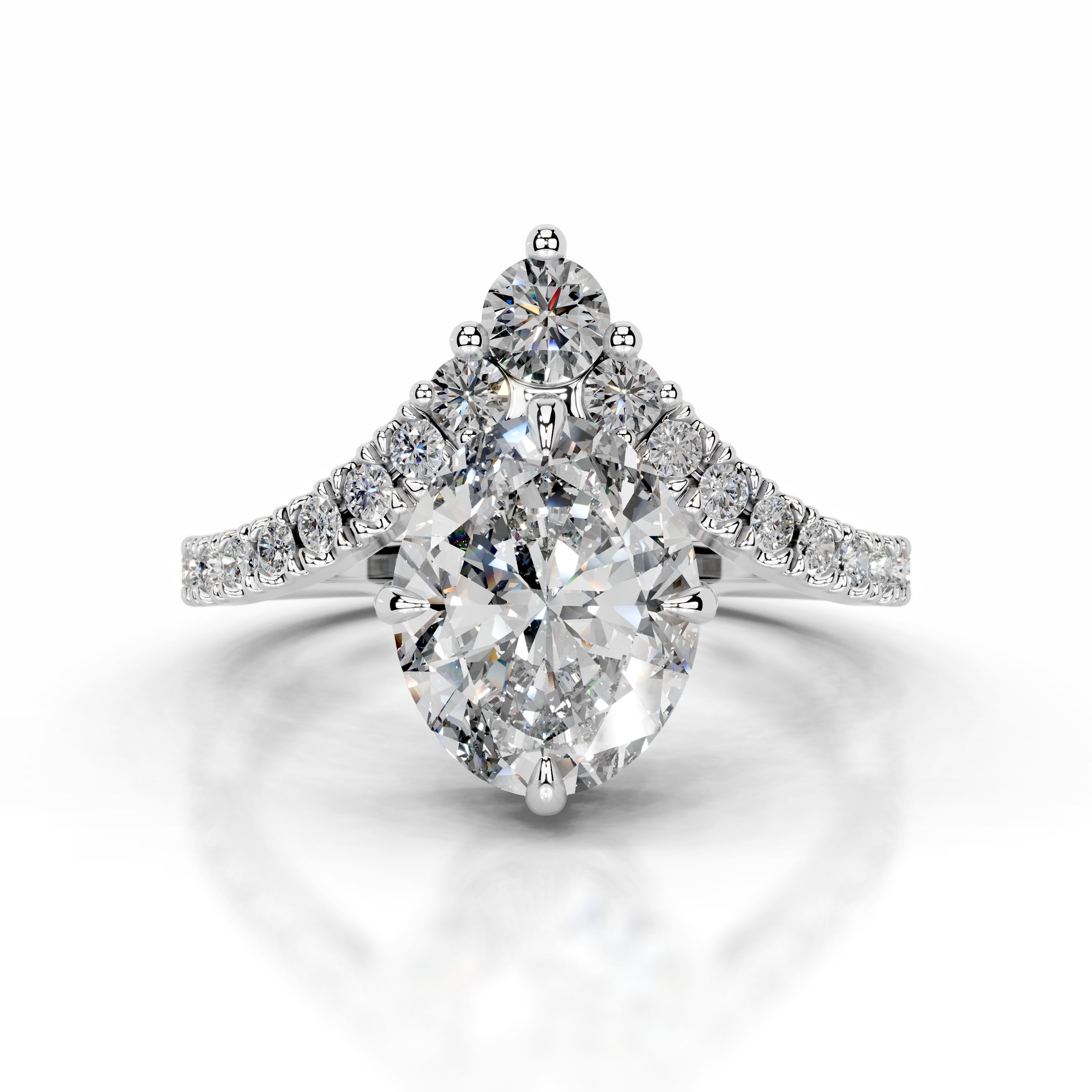Thea Diamond Engagement Ring - 18K White Gold、mySite、hinf8tx79