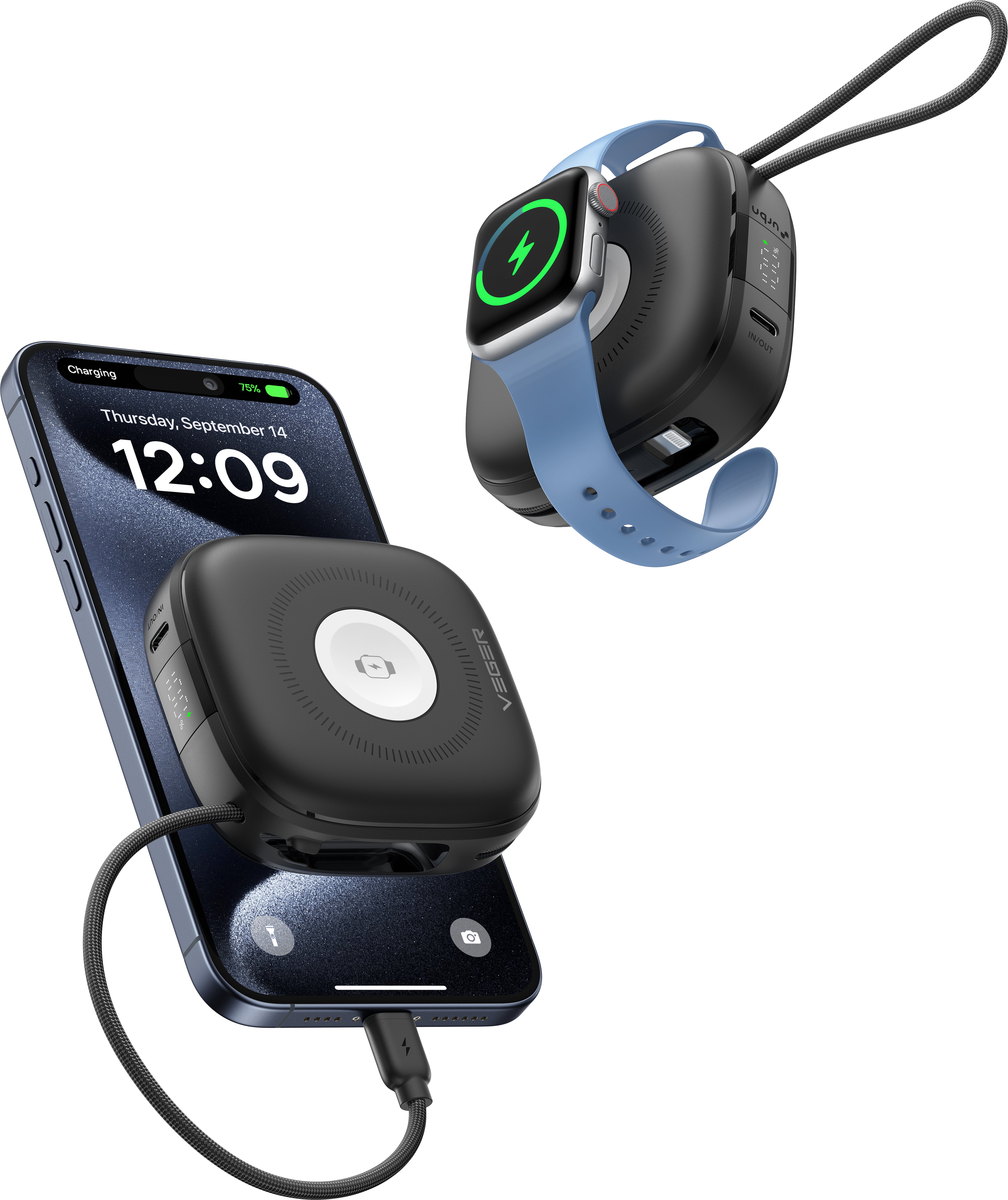 MagCore 3-in-1 Magnetic Wireless 10000mAh PD 22.5W Fast Charging Power Bank、mySite、fannypackpong