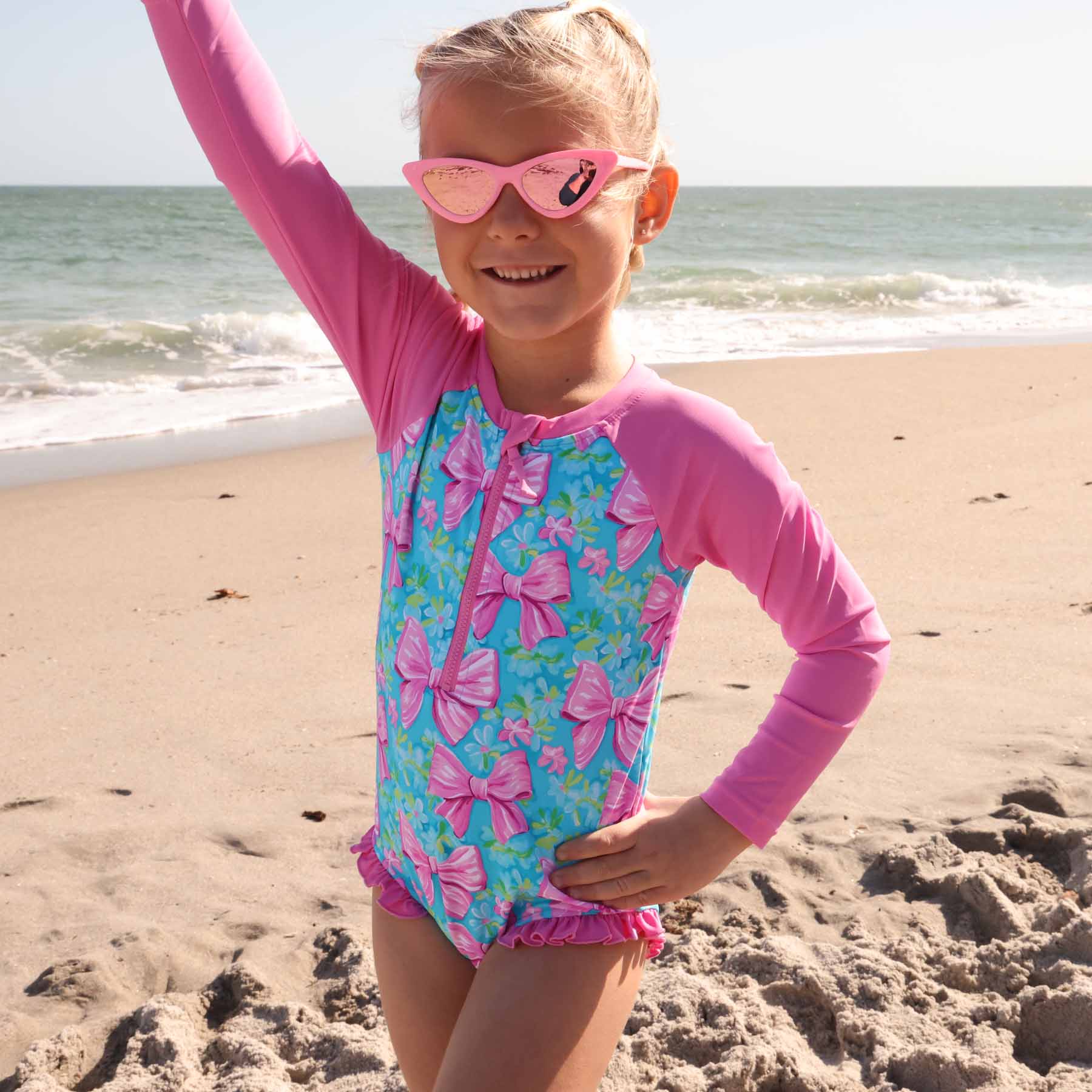  Long Sleeve Rash Guard with Front Zipper | Beachy Bows、mySite、layawaytickets