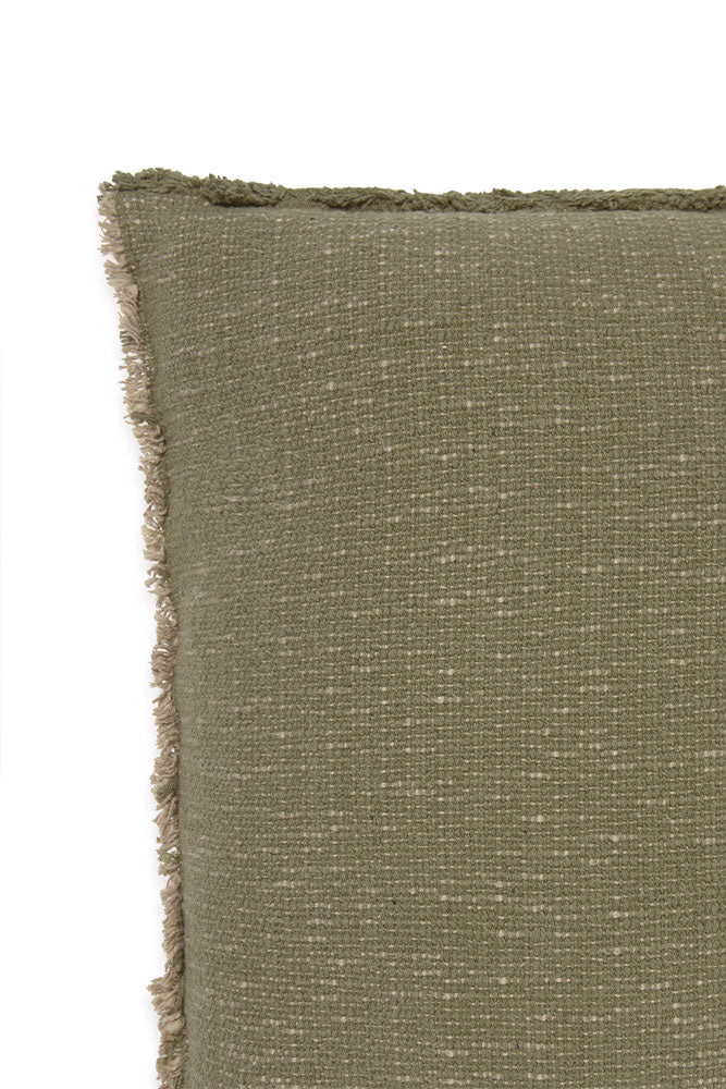 Handloom Square Cushion Kaki、mySite、gigharbornorthrealestate