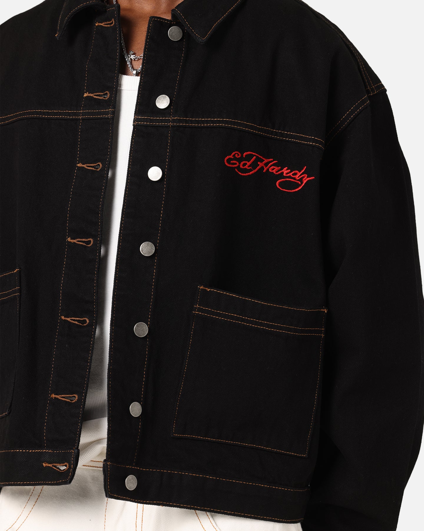 Ed Hardy Coach Denim Jacket Black、mySite、zt4zffjzw