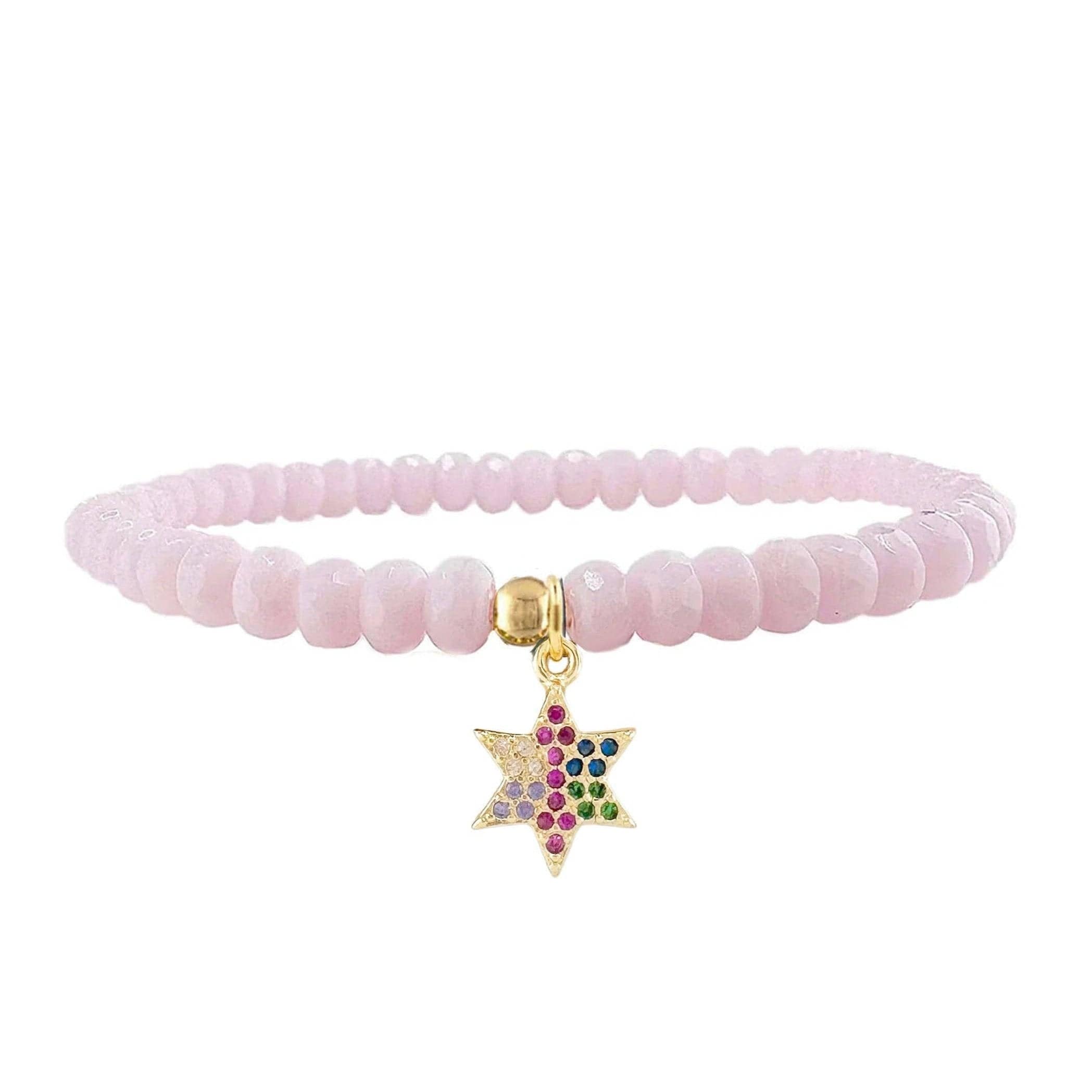 Harper Rainbow Star of David Bracelet - Misty Rose、mySite、topwebapps