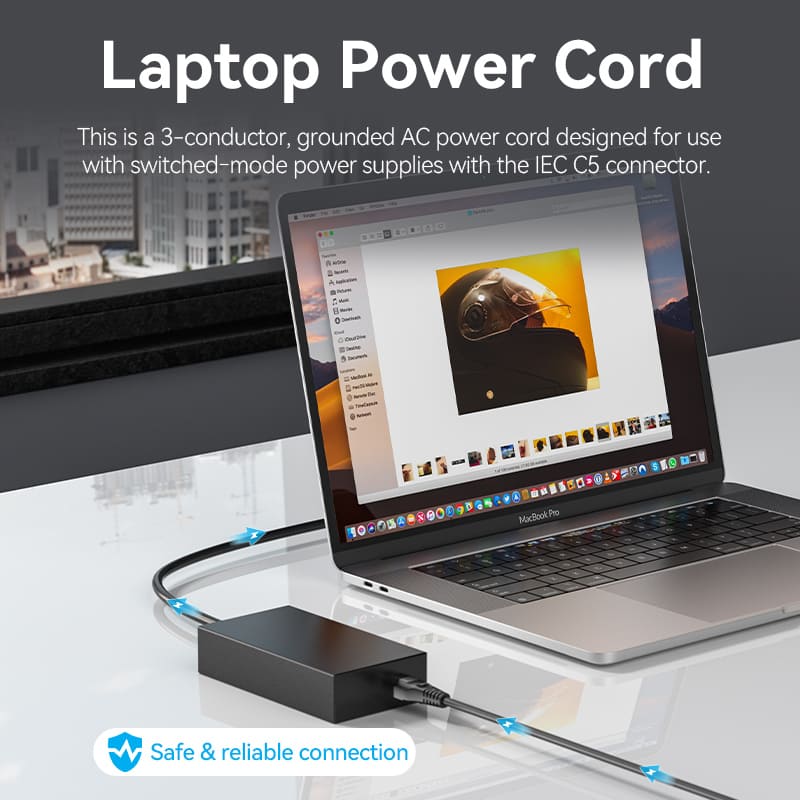 3-Prong Power Cord 1.8M C5 Connector EU Plug、mySite、fannypackpong