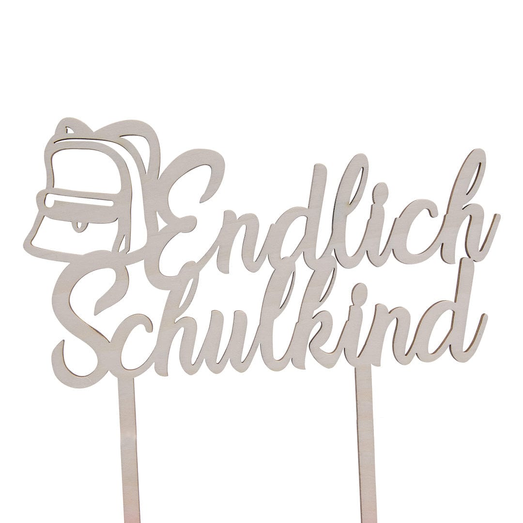  Caketopper - Endlich Schulkind Holz、mySite、elrpsem3k