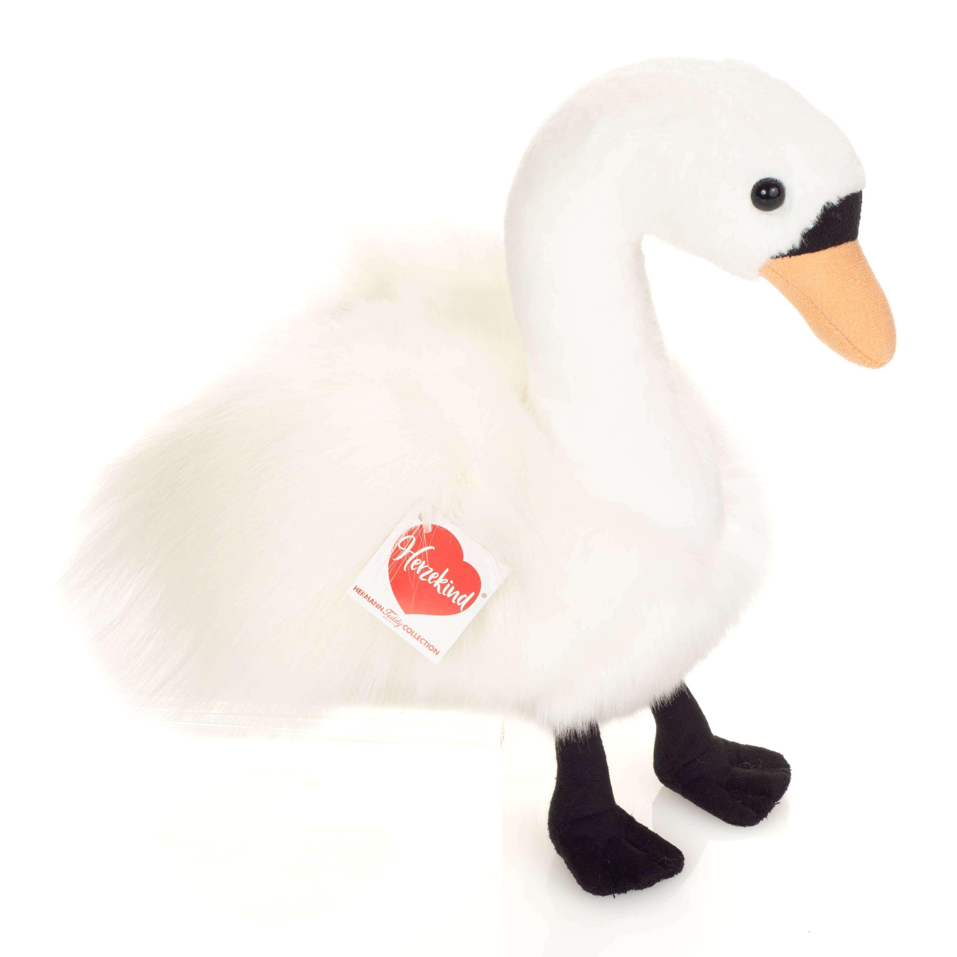 Plush Realistic Swan 25 cm - Teddy Hermann FIne Plush Toys、mySite、g9winljtr