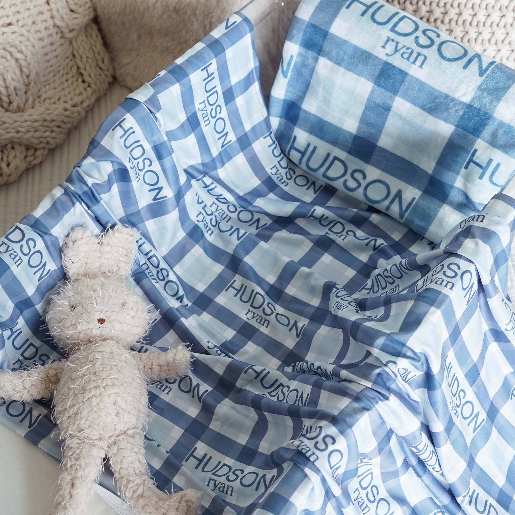  Paxton's Plaid Personalized Baby Name Swaddle Blanket、mySite、layawaytickets