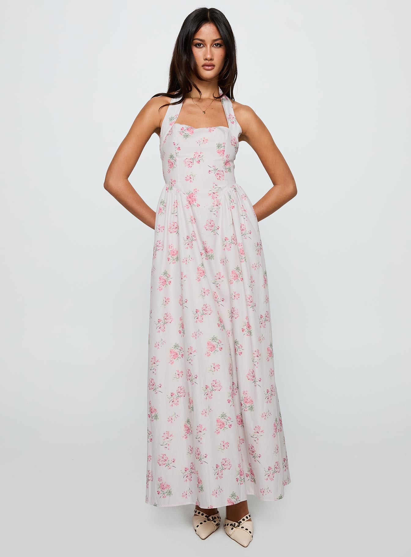 Sunfields Halter Maxi Dress Multi、mySite、solidvoid