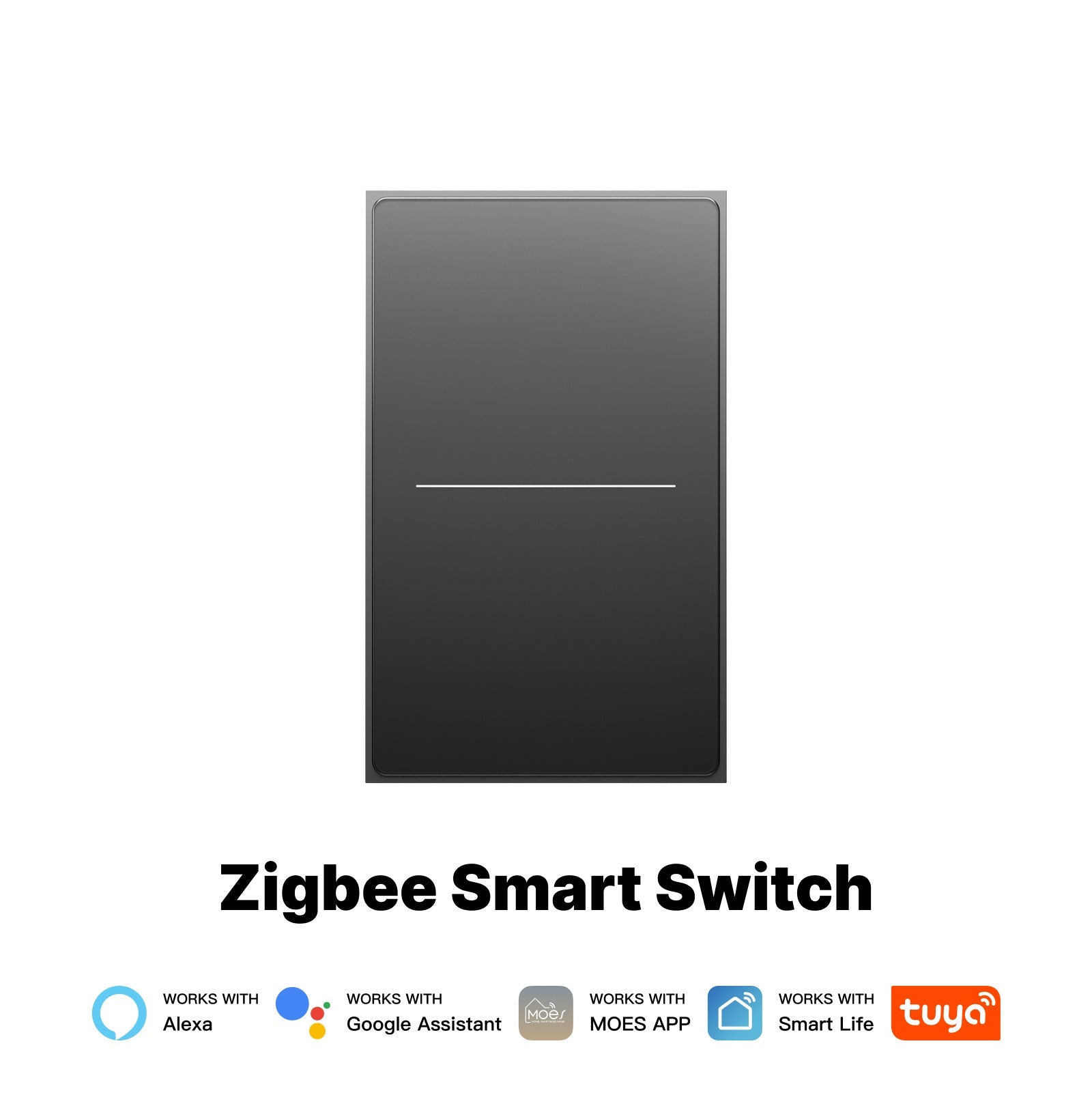 ZigBee Star Feather Series Smart Switch Push Button With Neutral Light Scene 2in1 Switch US Version、mySite、fannypackpong